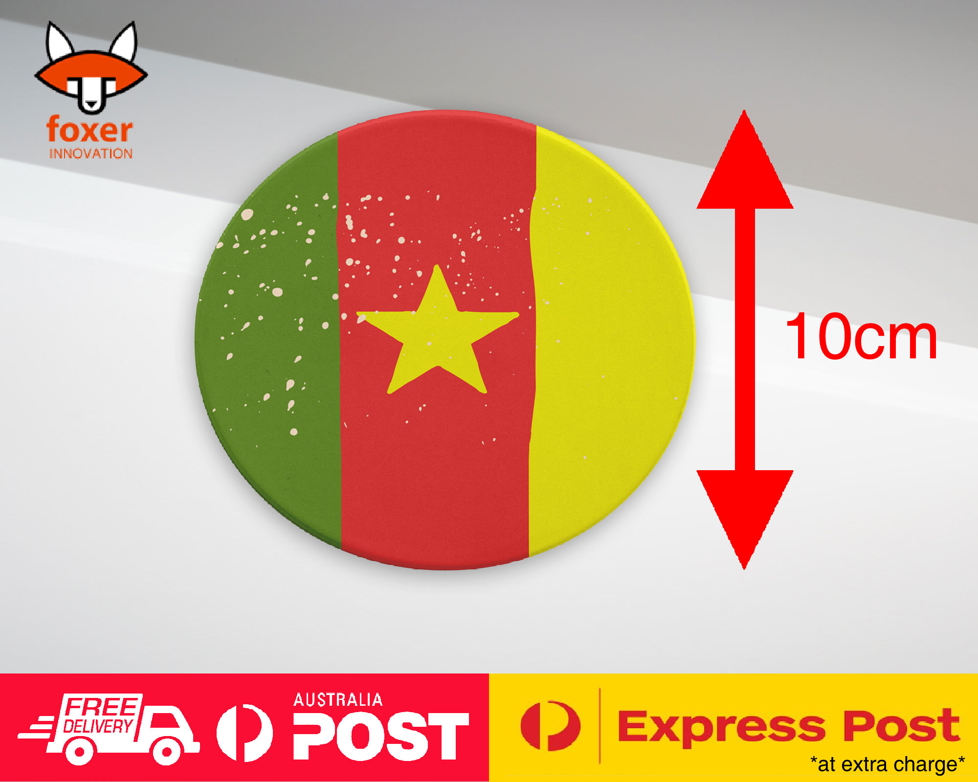 COASTER COFFEE DRINKING MAT|CAMEROON COUNTRY FLAG 201
