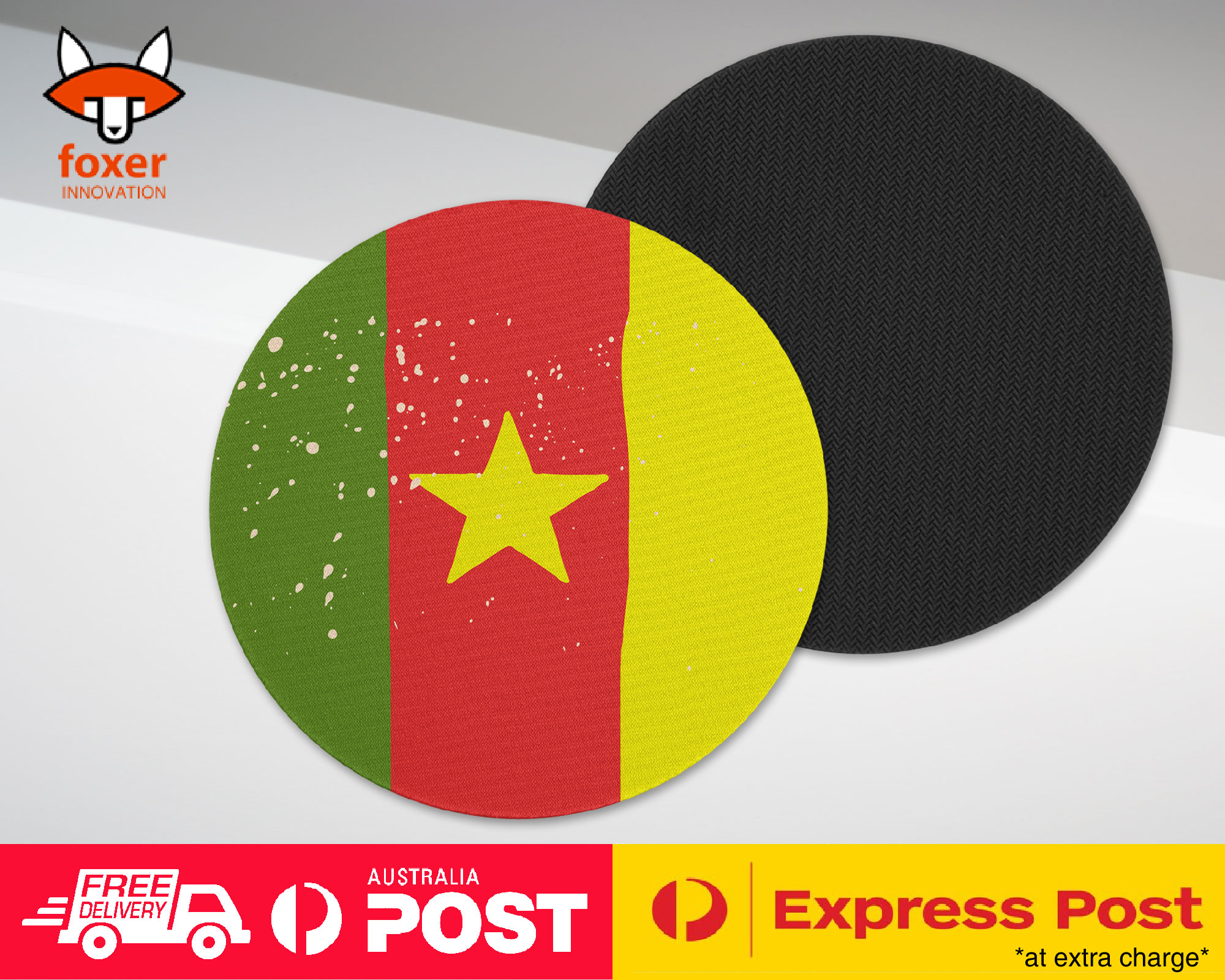 COASTER COFFEE DRINKING MAT|CAMEROON COUNTRY FLAG 201