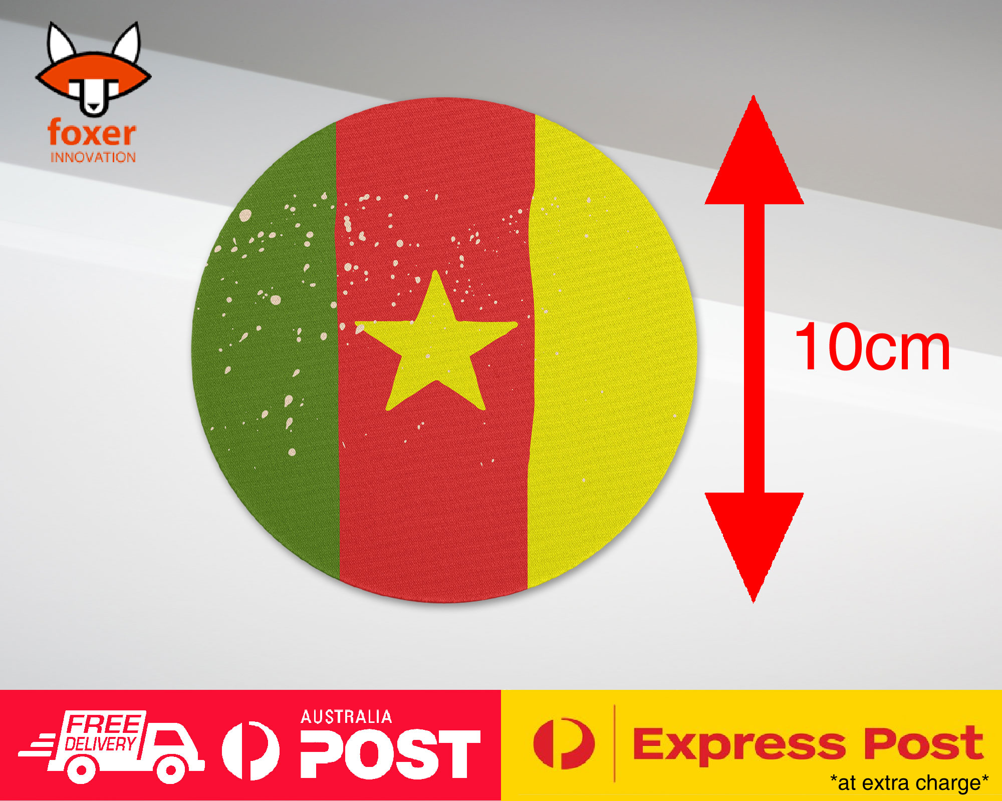 COASTER COFFEE DRINKING MAT|CAMEROON COUNTRY FLAG 201