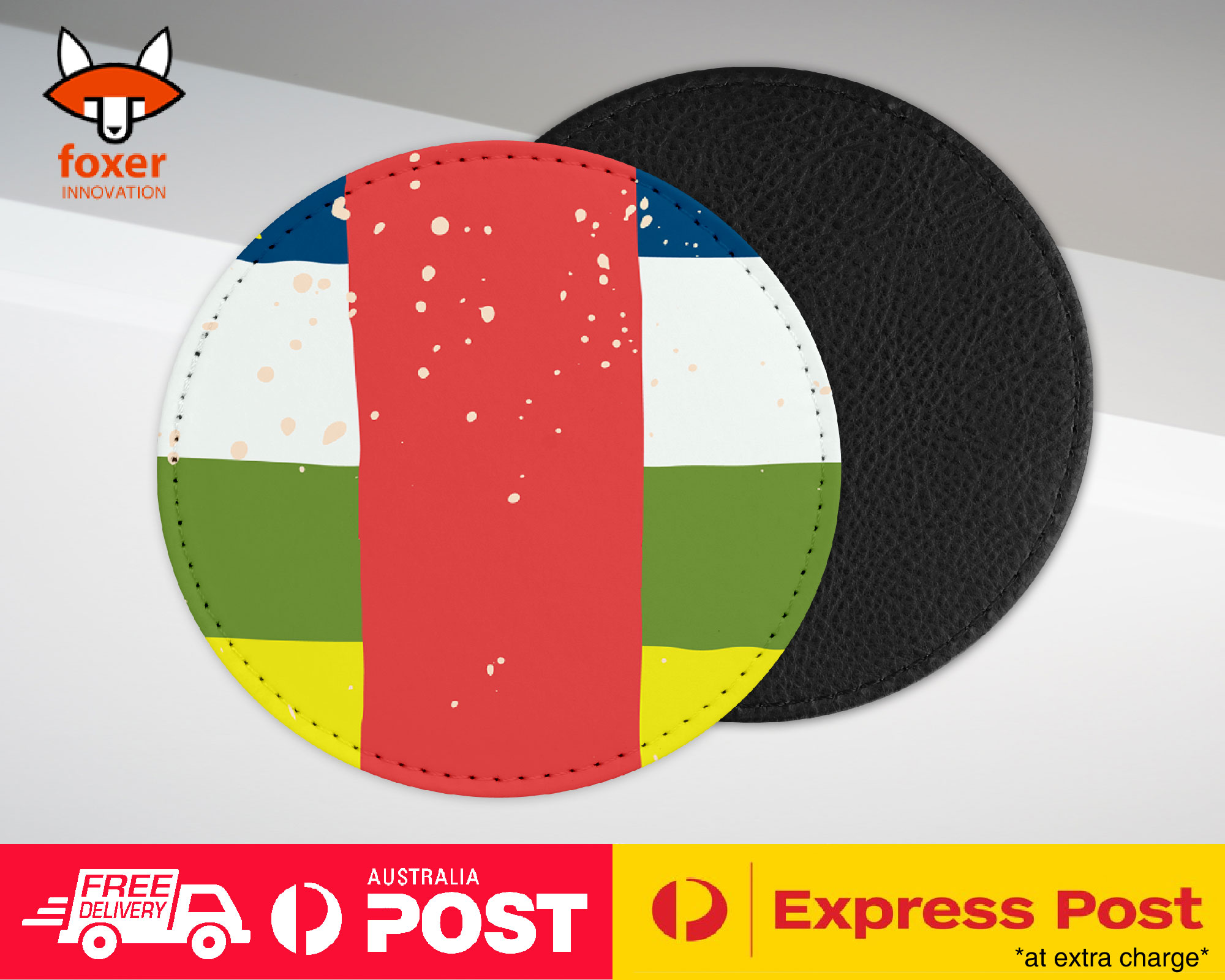 COASTER COFFEE DRINKING MAT|CENTRAL AFRICA REPUBLIC FLAG