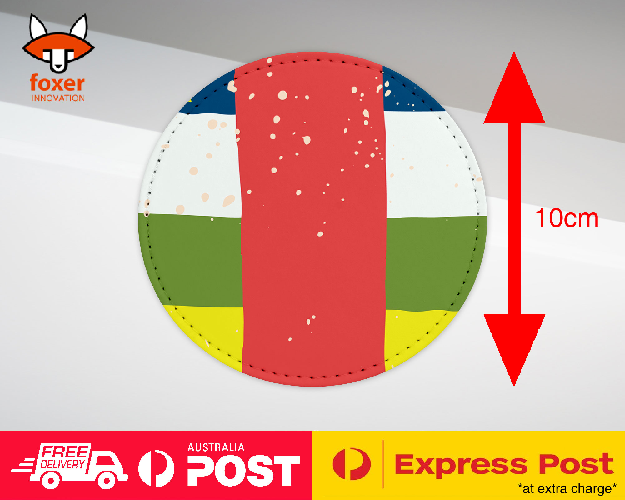 COASTER COFFEE DRINKING MAT|CENTRAL AFRICA REPUBLIC FLAG