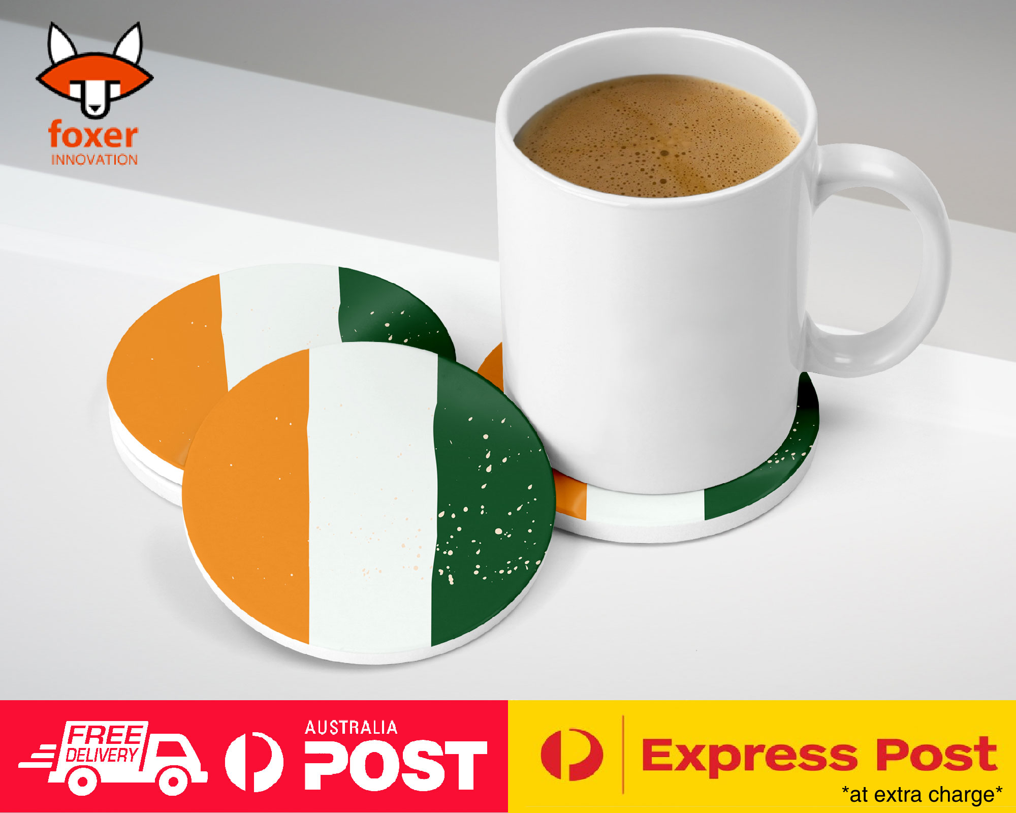 COASTER COFFEE DRINKING MAT|COTE D'IVOIRE COUNTRY FLAG
