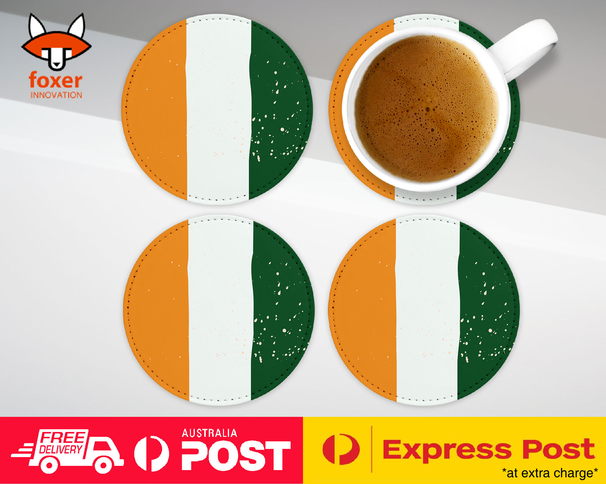 COASTER COFFEE DRINKING MAT|COTE D'IVOIRE COUNTRY FLAG