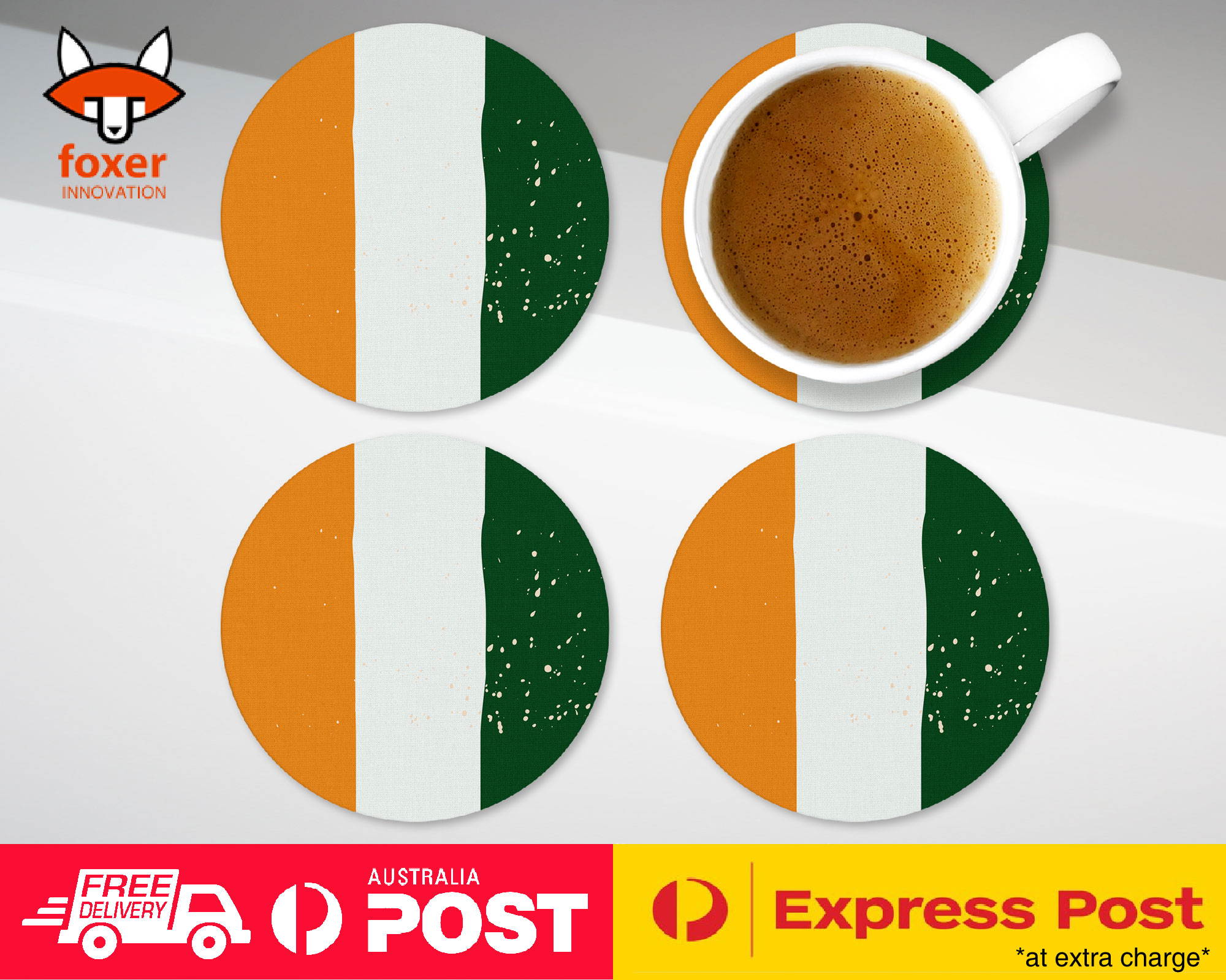COASTER COFFEE DRINKING MAT|COTE D'IVOIRE COUNTRY FLAG