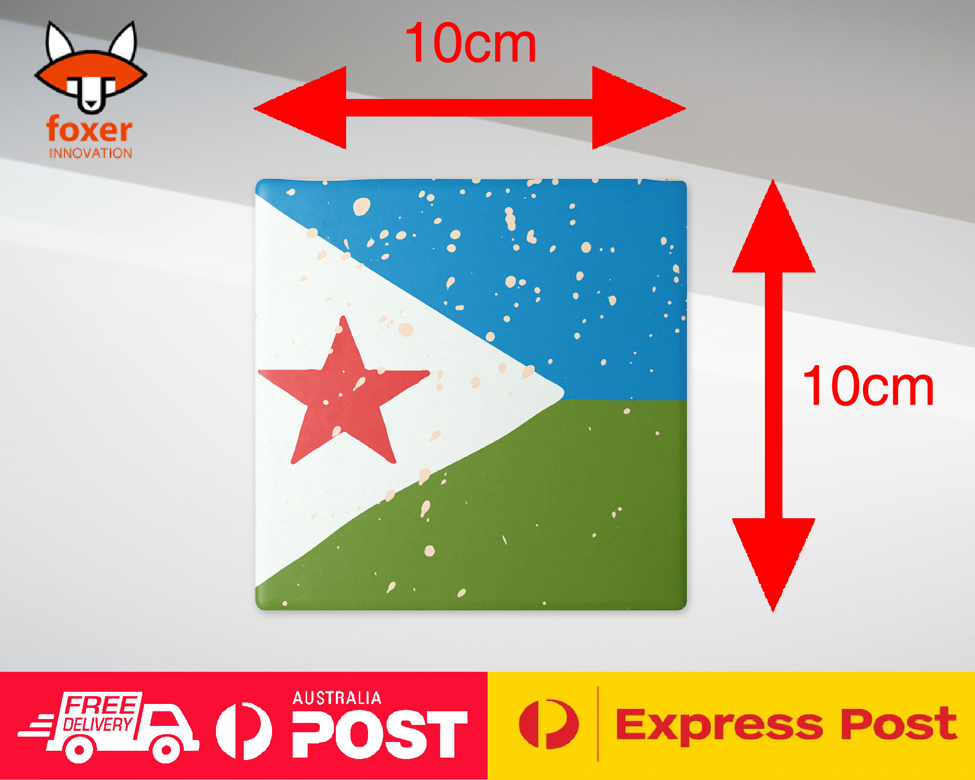 COASTER COFFEE DRINKING MAT|DJIBOUTI COUNTRY FLAG 214