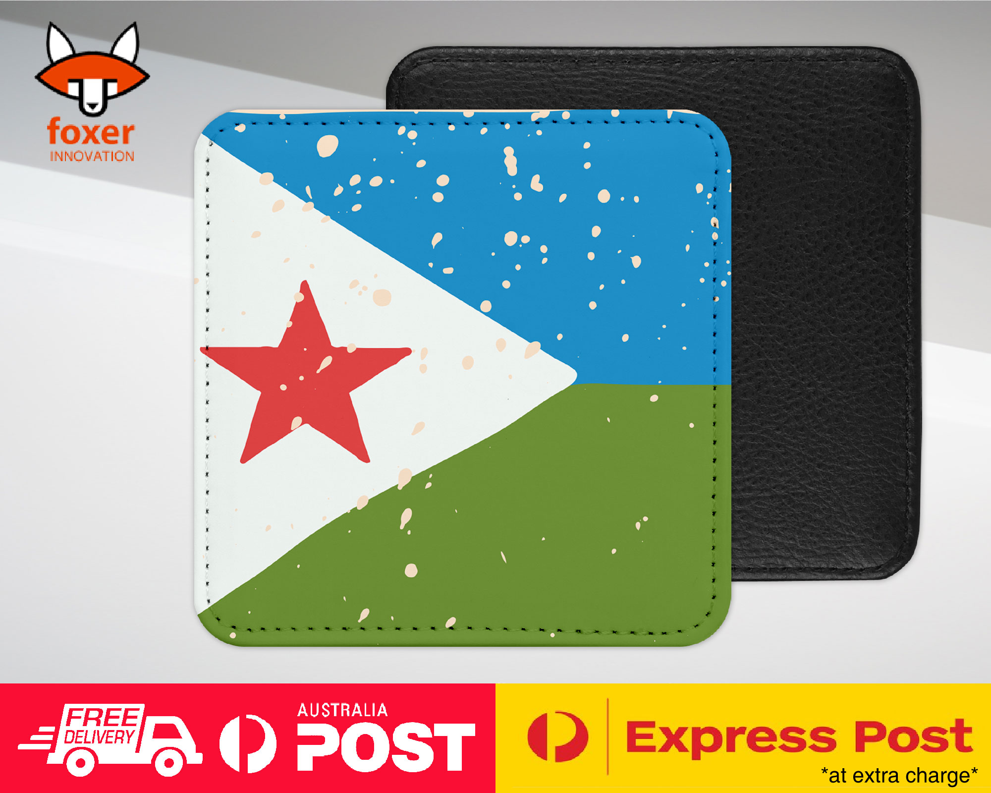 COASTER COFFEE DRINKING MAT|DJIBOUTI COUNTRY FLAG 214