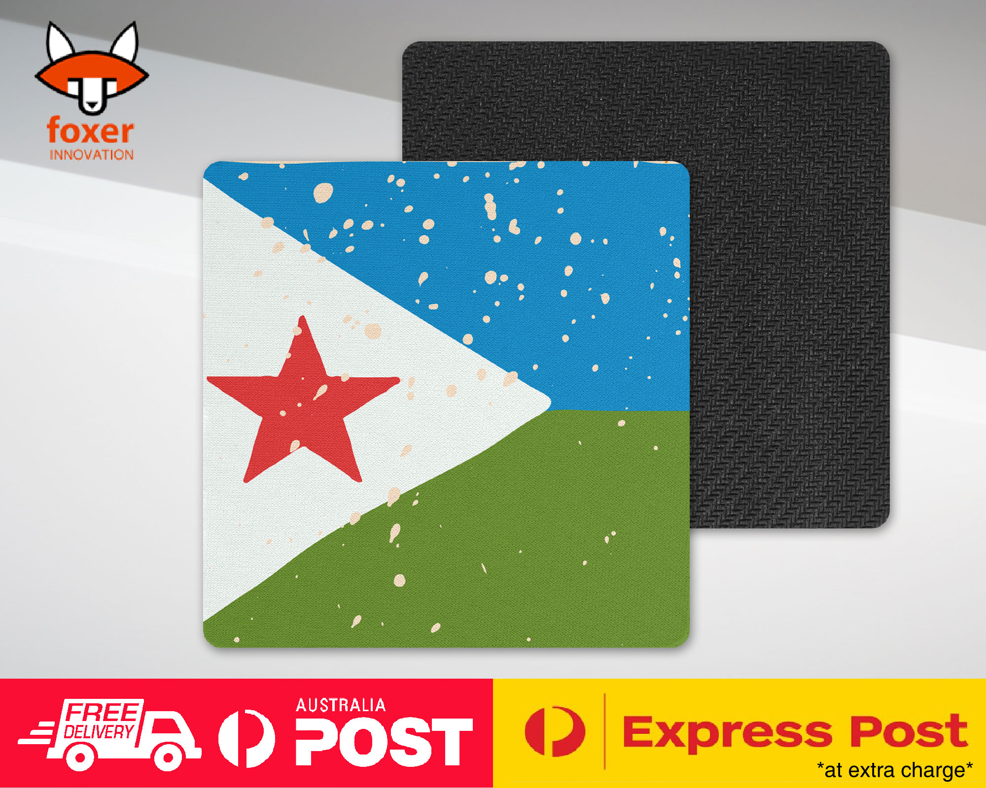 COASTER COFFEE DRINKING MAT|DJIBOUTI COUNTRY FLAG 214