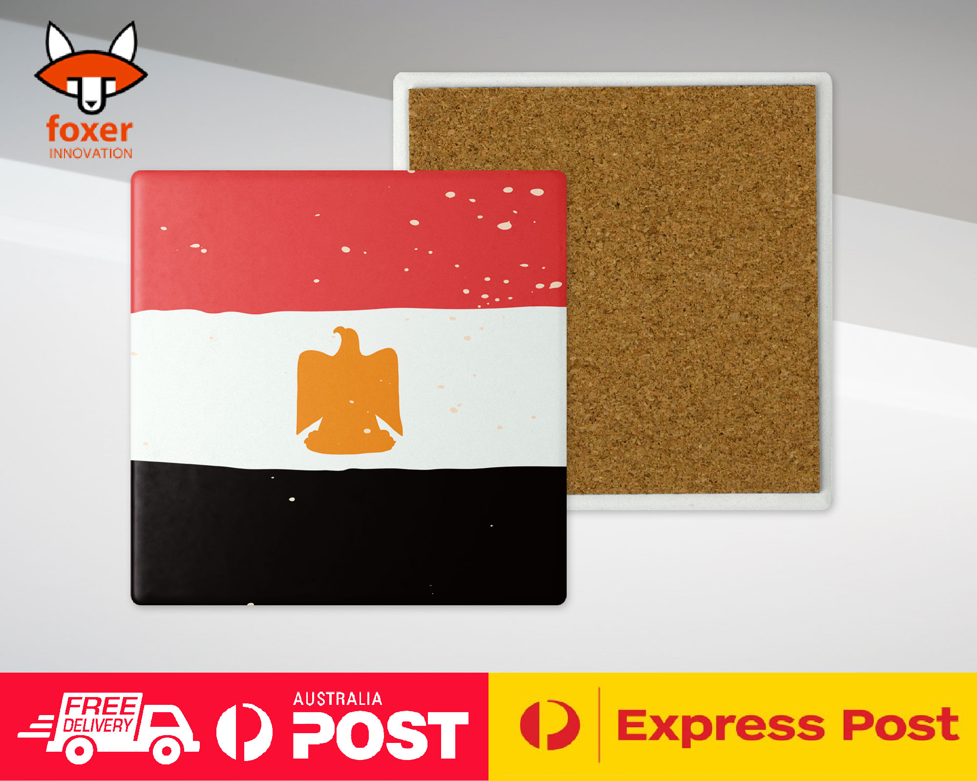 COASTER COFFEE DRINKING MAT|EGYPT COUNTRY FLAG 218 - Imagen 18 de 21