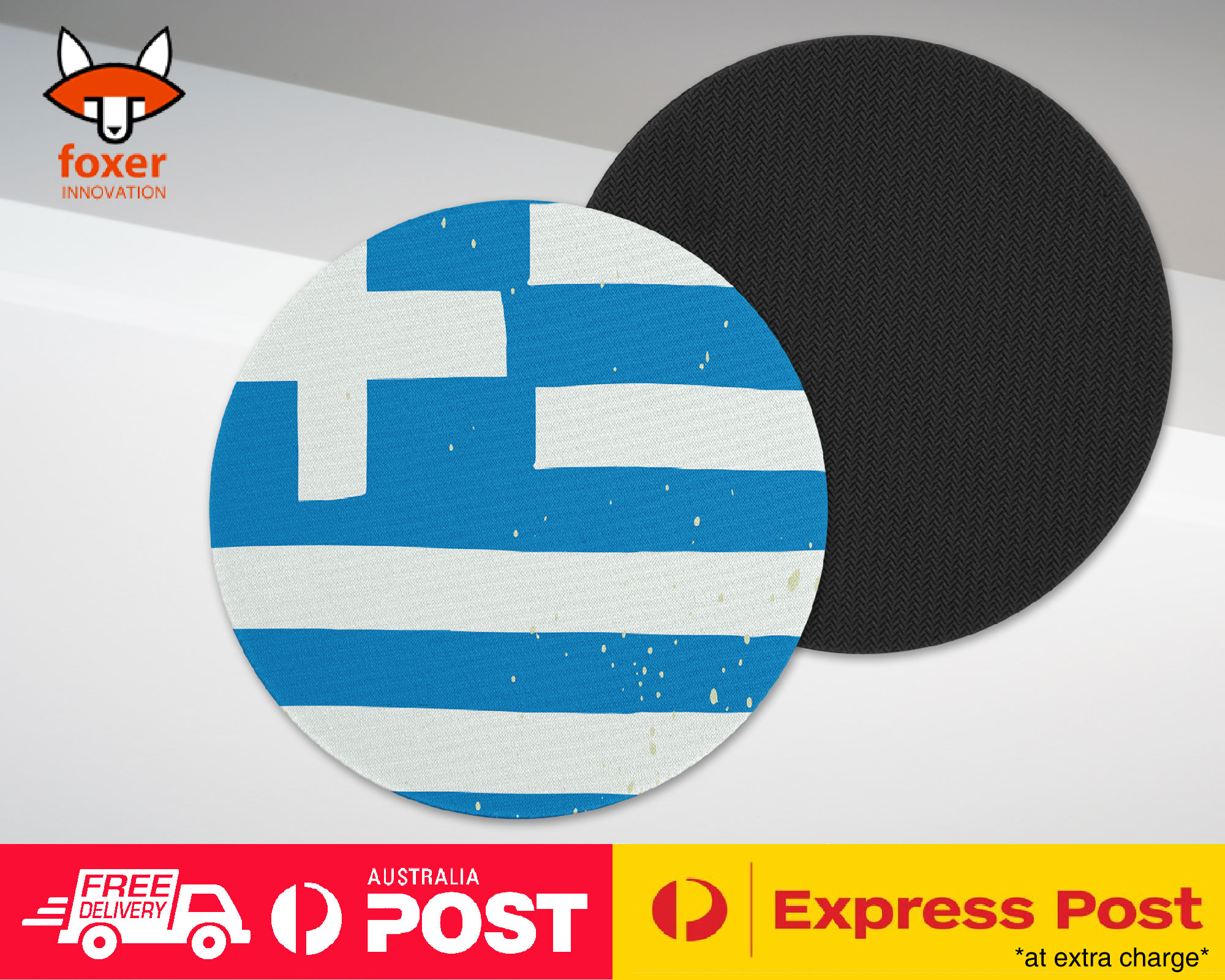 COASTER COFFEE DRINKING MAT|GREECE COUNTRY FLAG 231