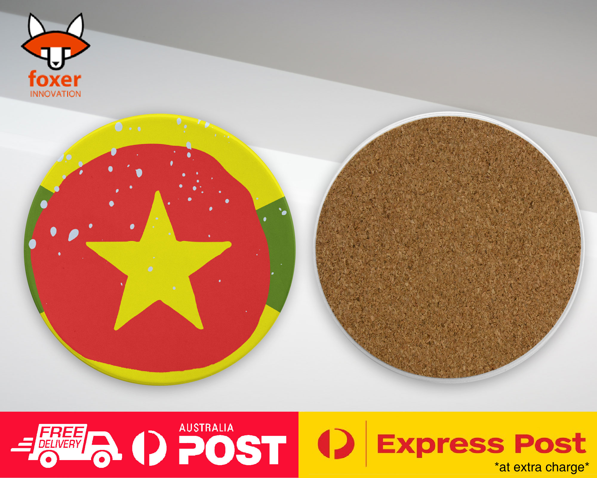 COASTER COFFEE DRINKING MAT|GRENADA COUNTRY FLAG