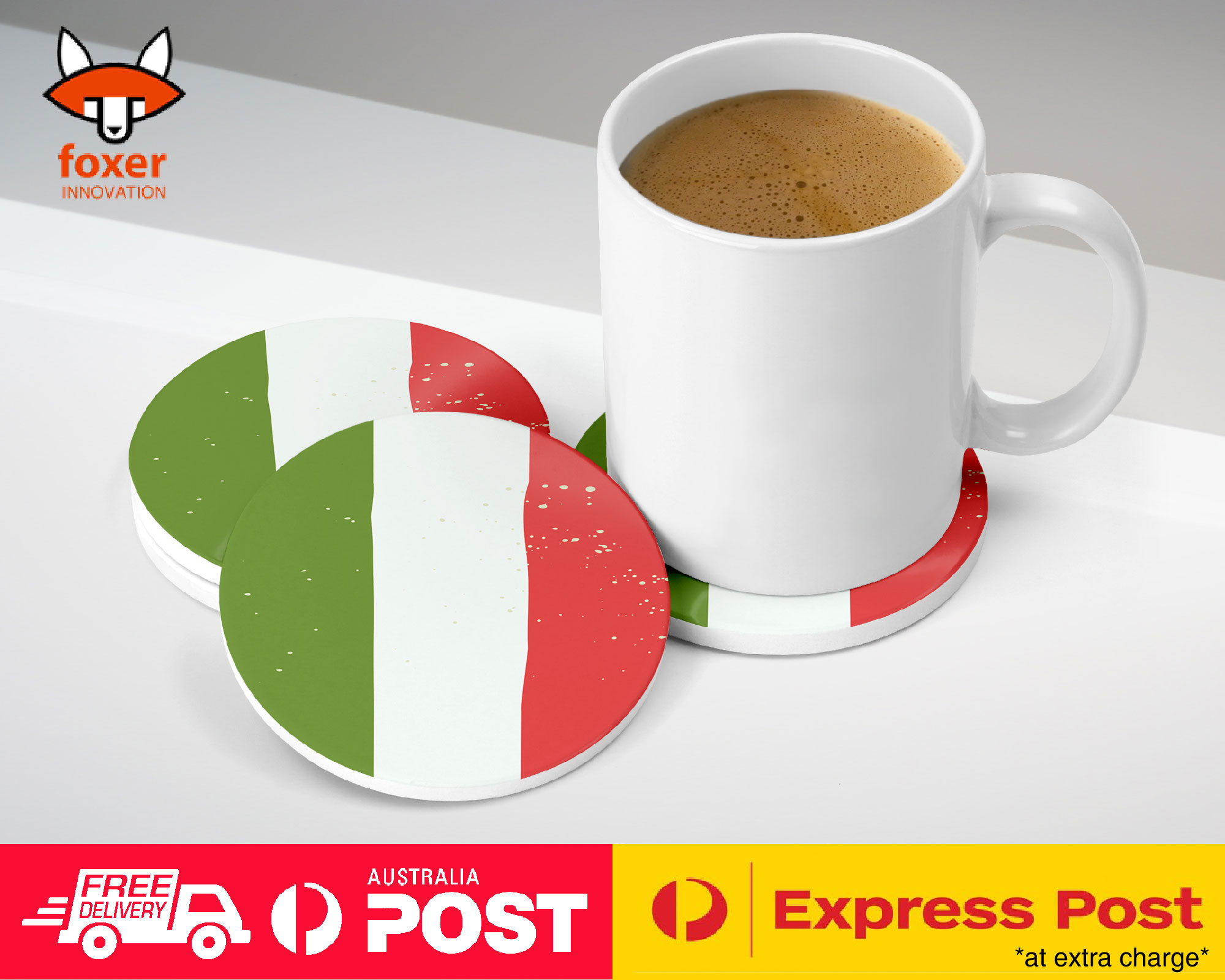 COASTER COFFEE DRINKING MAT|ITALY COUNTRY FLAG 246