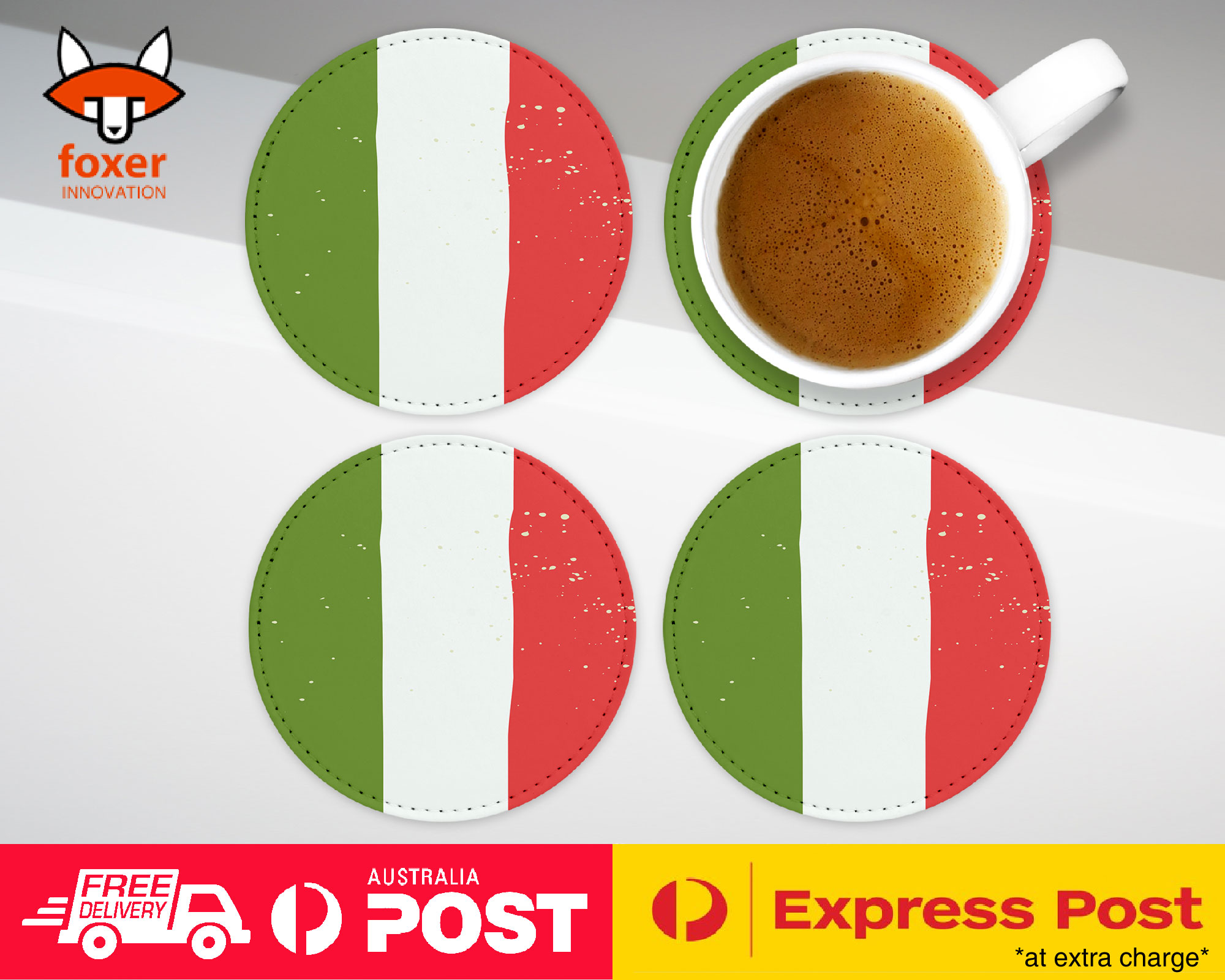 COASTER COFFEE DRINKING MAT|ITALY COUNTRY FLAG 246