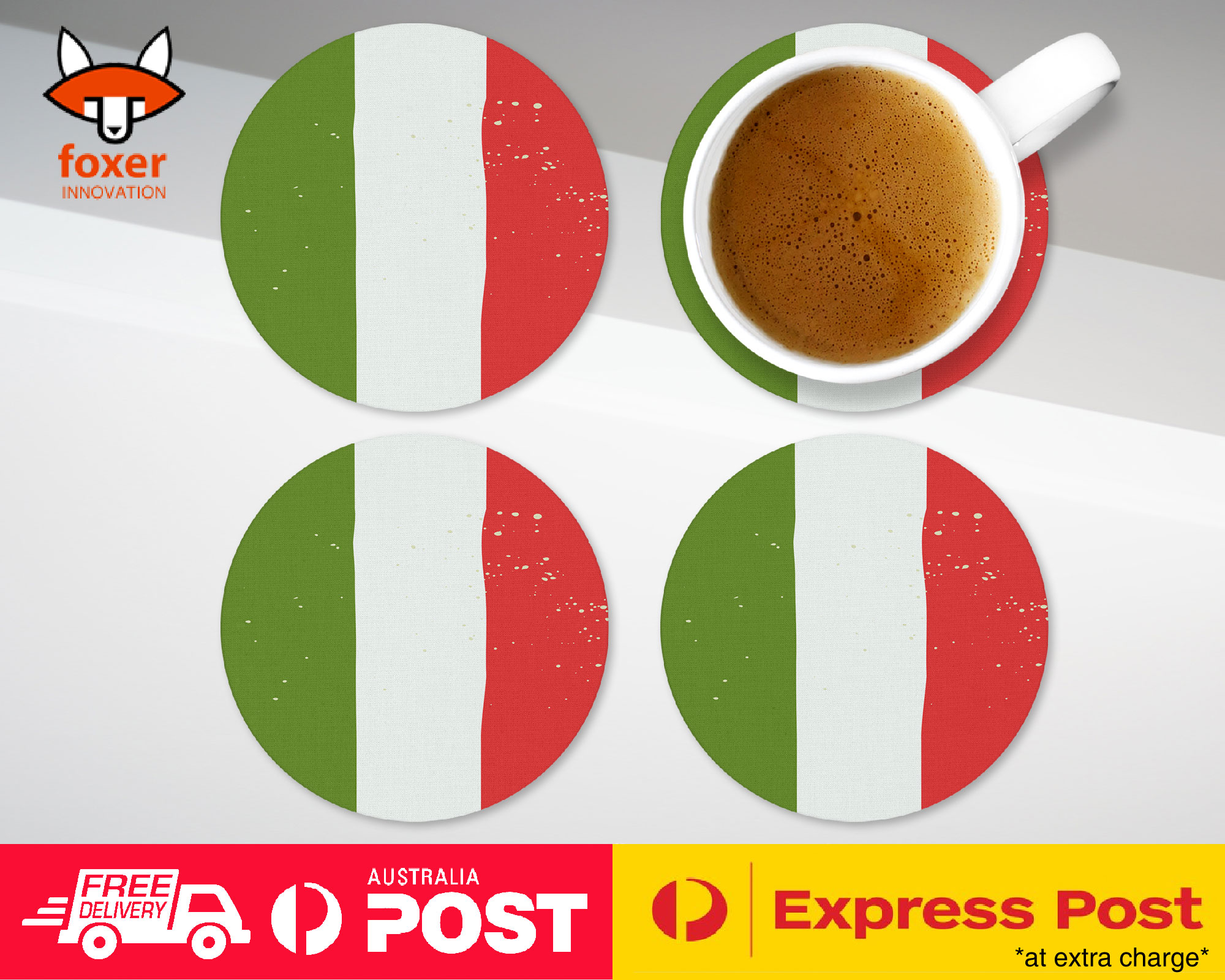COASTER COFFEE DRINKING MAT|ITALY COUNTRY FLAG 246