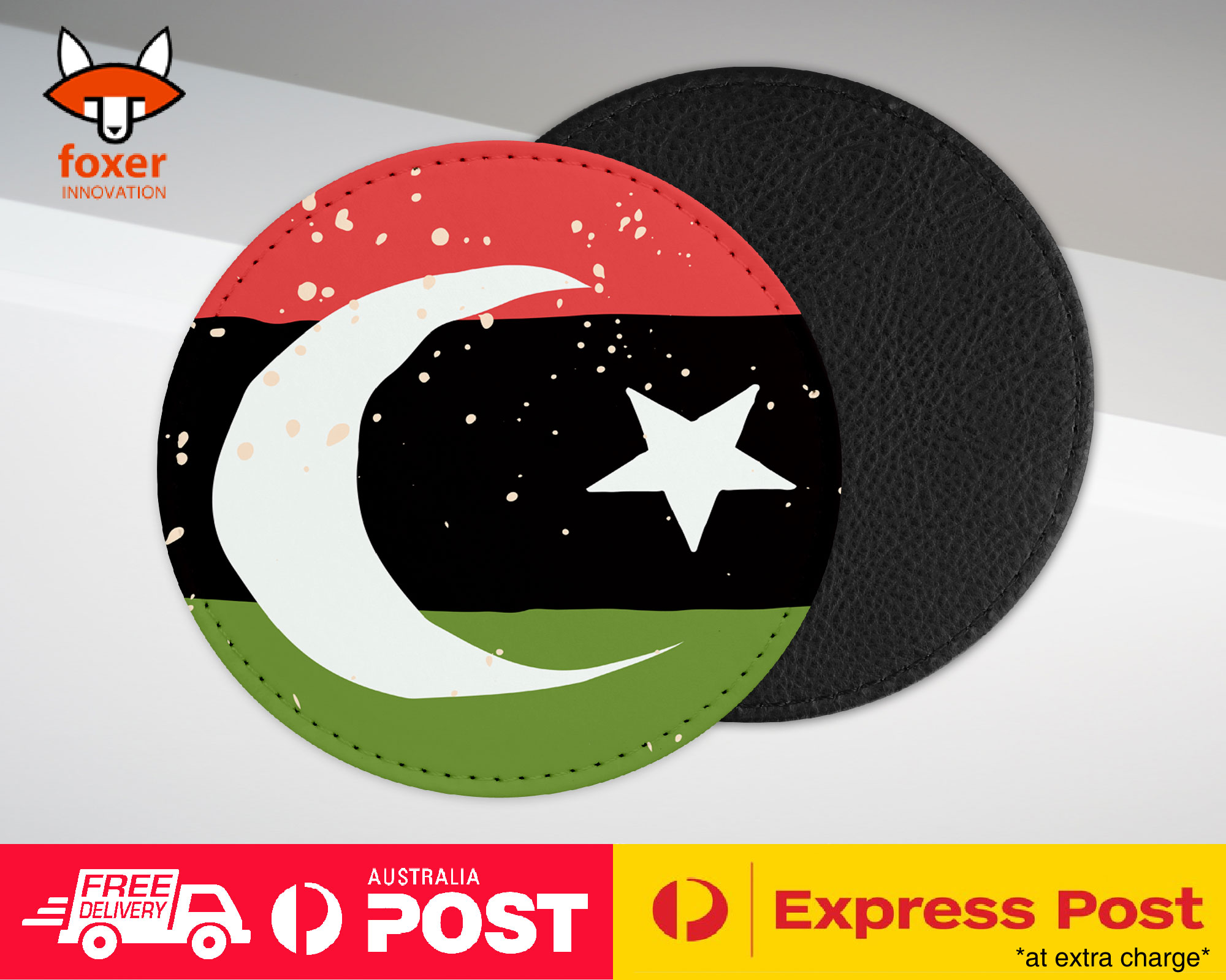 COASTER COFFEE DRINKING MAT|LIBYA COUNTRY FLAG 260