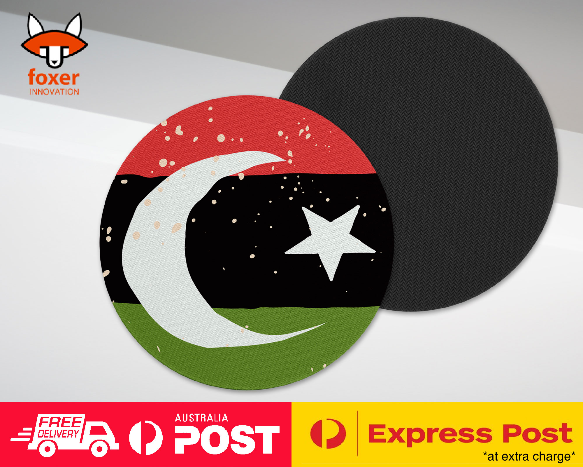 COASTER COFFEE DRINKING MAT|LIBYA COUNTRY FLAG 260