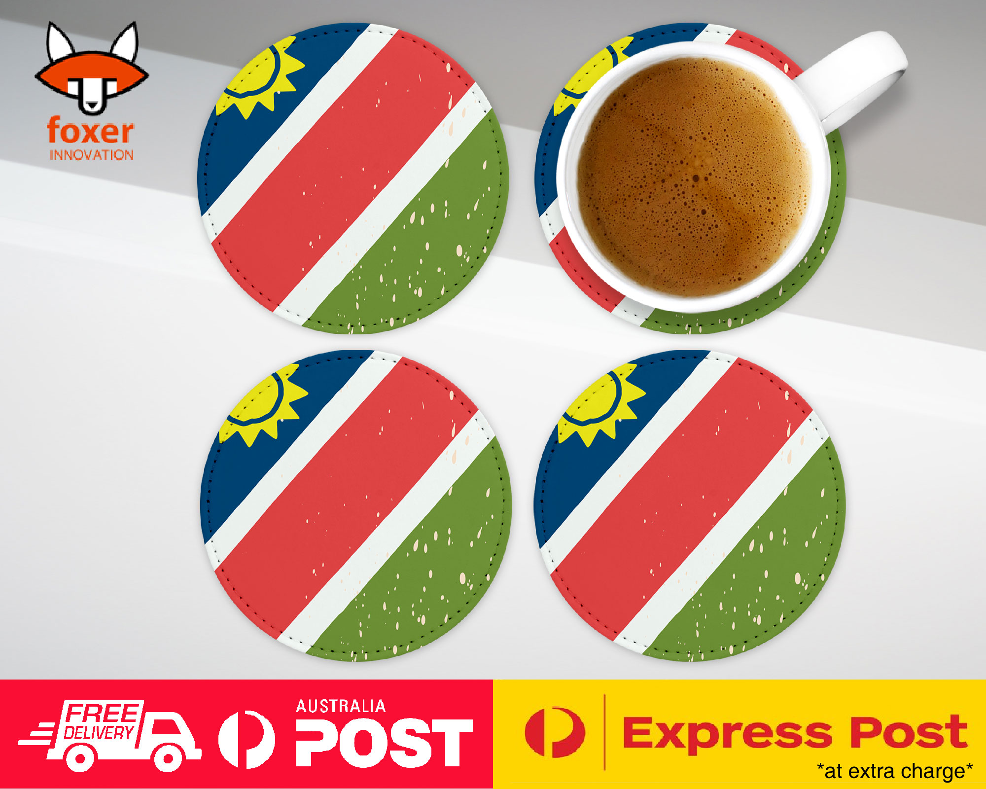 COASTER COFFEE DRINKING MAT|NAMIBIA COUNTRY FLAG 278