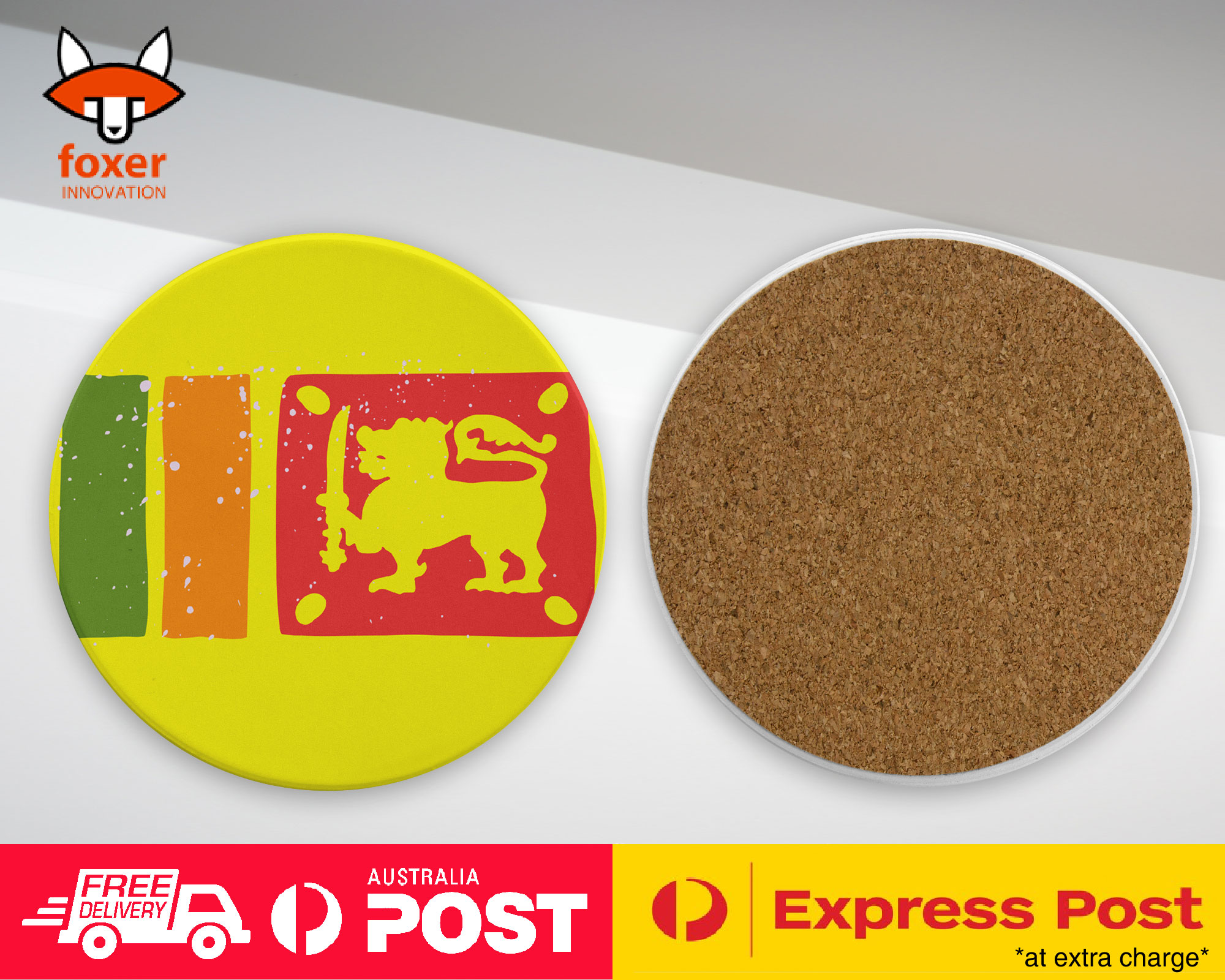 COASTER COFFEE DRINKING MAT|SRI LANKA COUNTRY FLAG