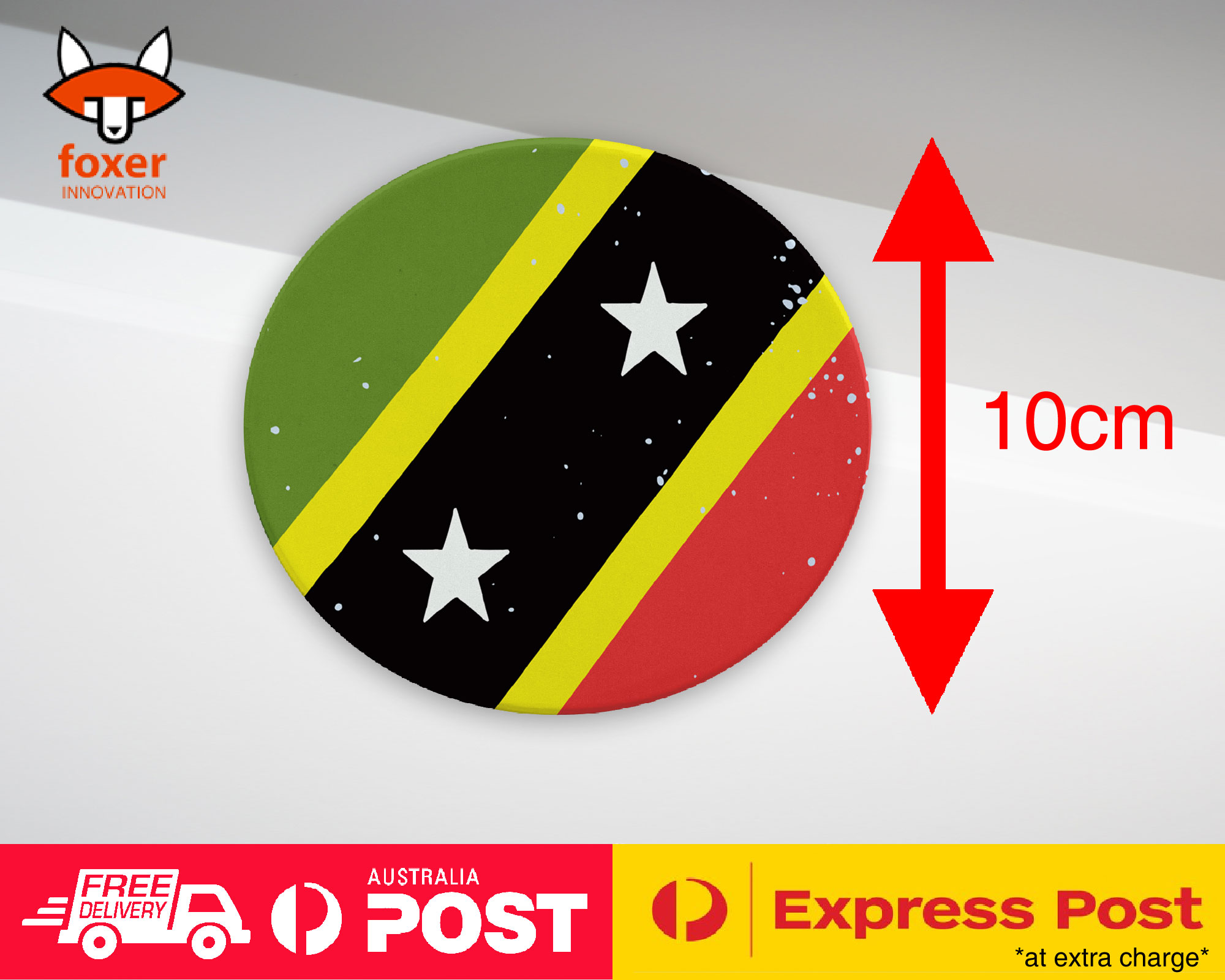 COASTER COFFEE DRINKING MAT|ST KITTS & NEVIS COUNTRY FLAG