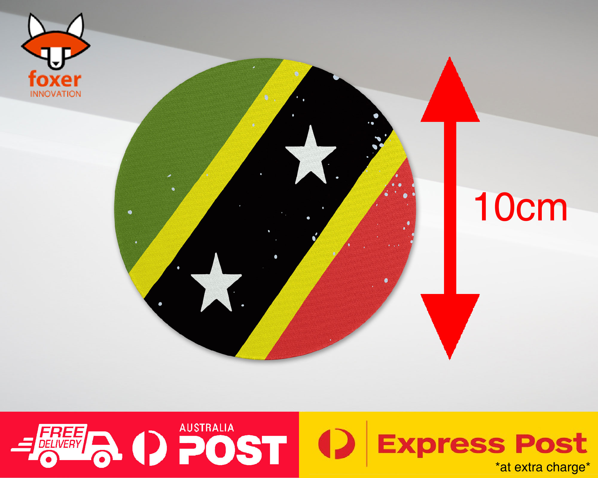 COASTER COFFEE DRINKING MAT|ST KITTS & NEVIS COUNTRY FLAG