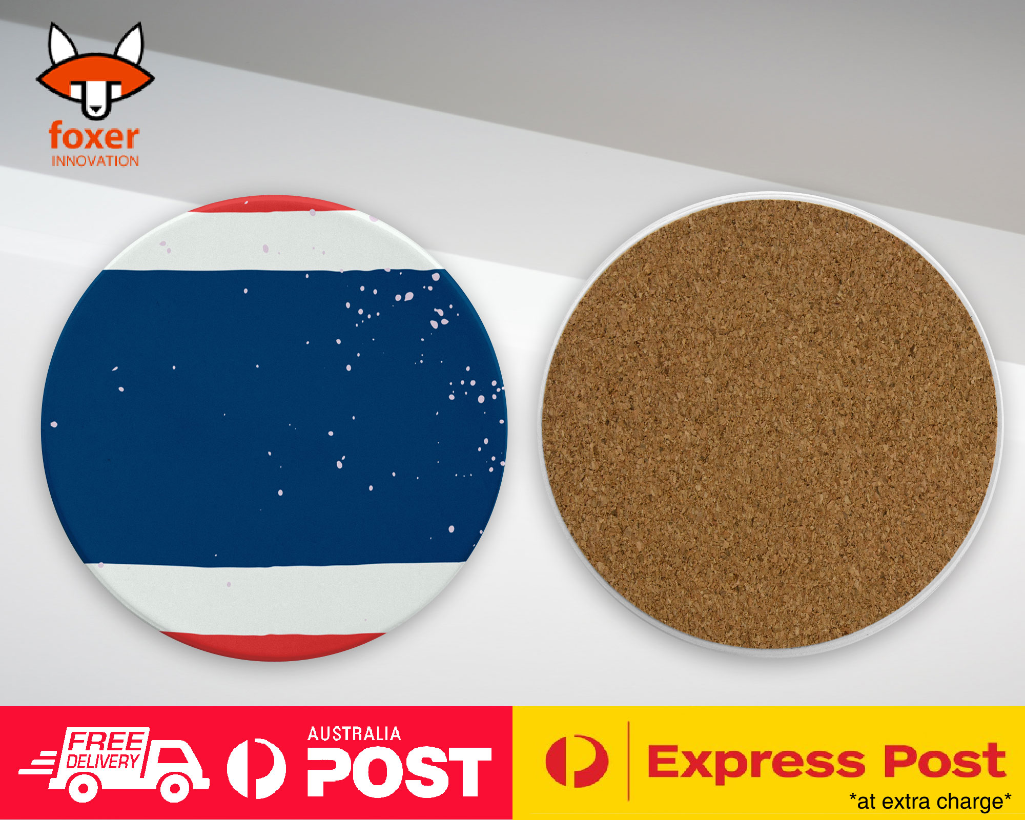 COASTER COFFEE DRINKING MAT|THAILAND COUNTRY FLAG 323