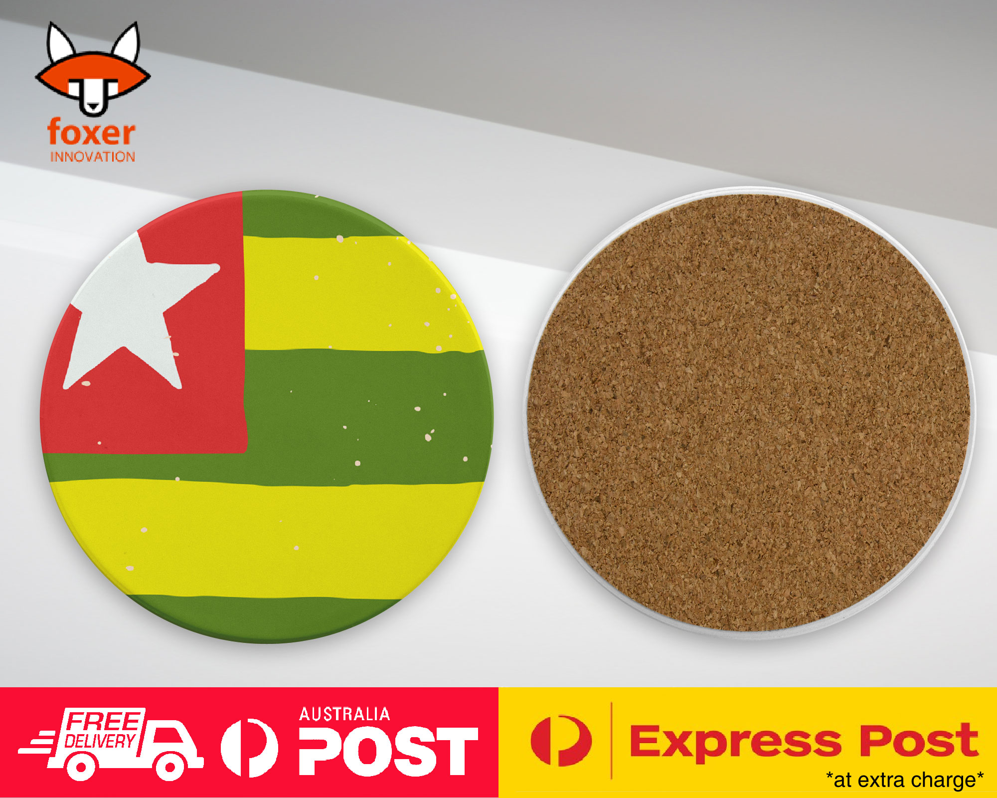 COASTER COFFEE DRINKING MAT|TOGO COUNTRY FLAG 324