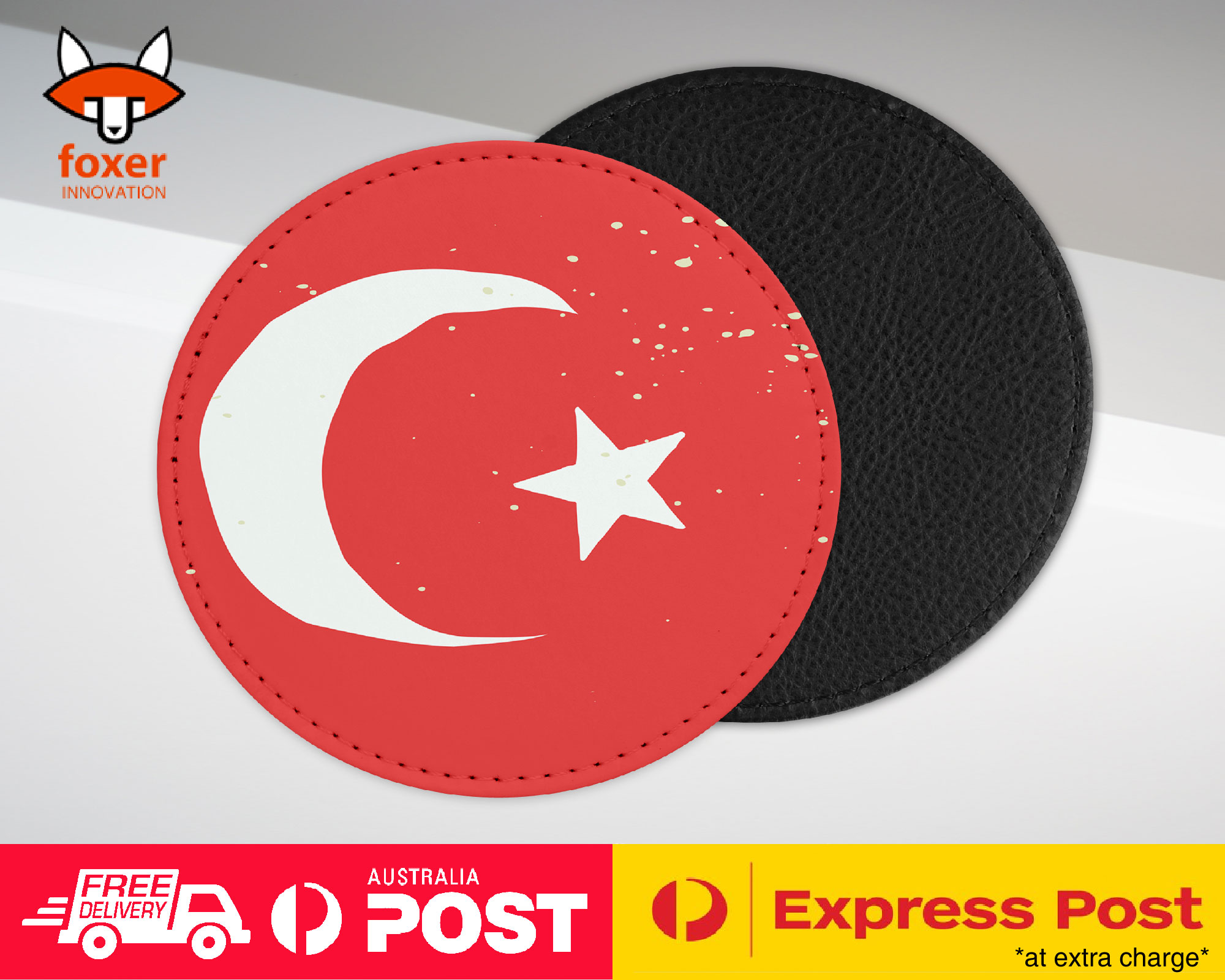 COASTER COFFEE DRINKING MAT|TURKEY COUNTRY FLAG 327