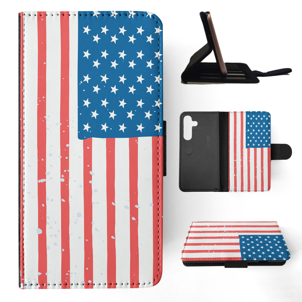 FLIP CASE FOR SAMSUNG GALAXY|UNITED STATES OF AMERICA FLAG #2 - Picture 16 of 120