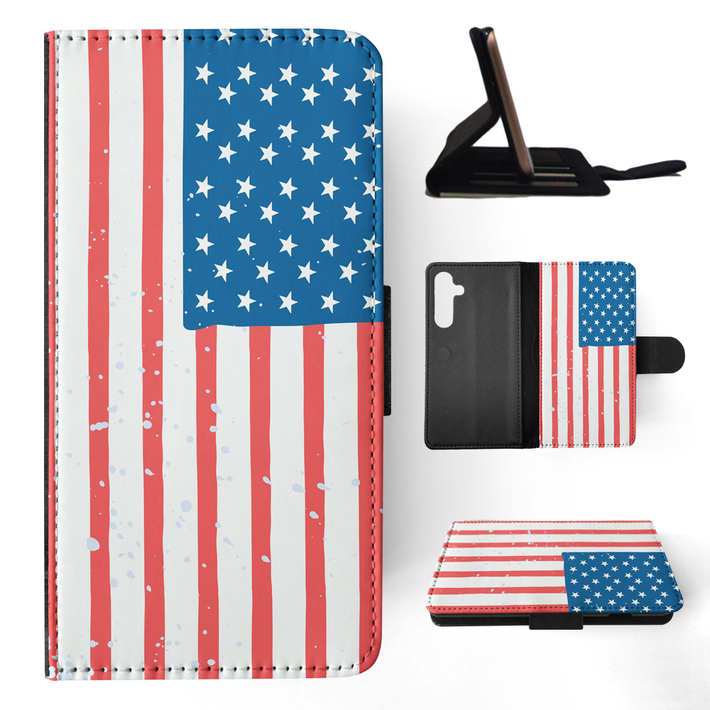 FLIP CASE FOR SAMSUNG GALAXY|UNITED STATES OF AMERICA FLAG #2 - Picture 11 of 120