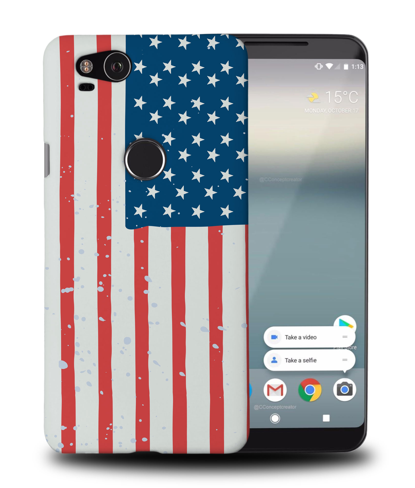 CASE COVER FOR GOOGLE PIXEL|UNITED STATES OF AMERICA FLAG #2 - Picture 9 of 11