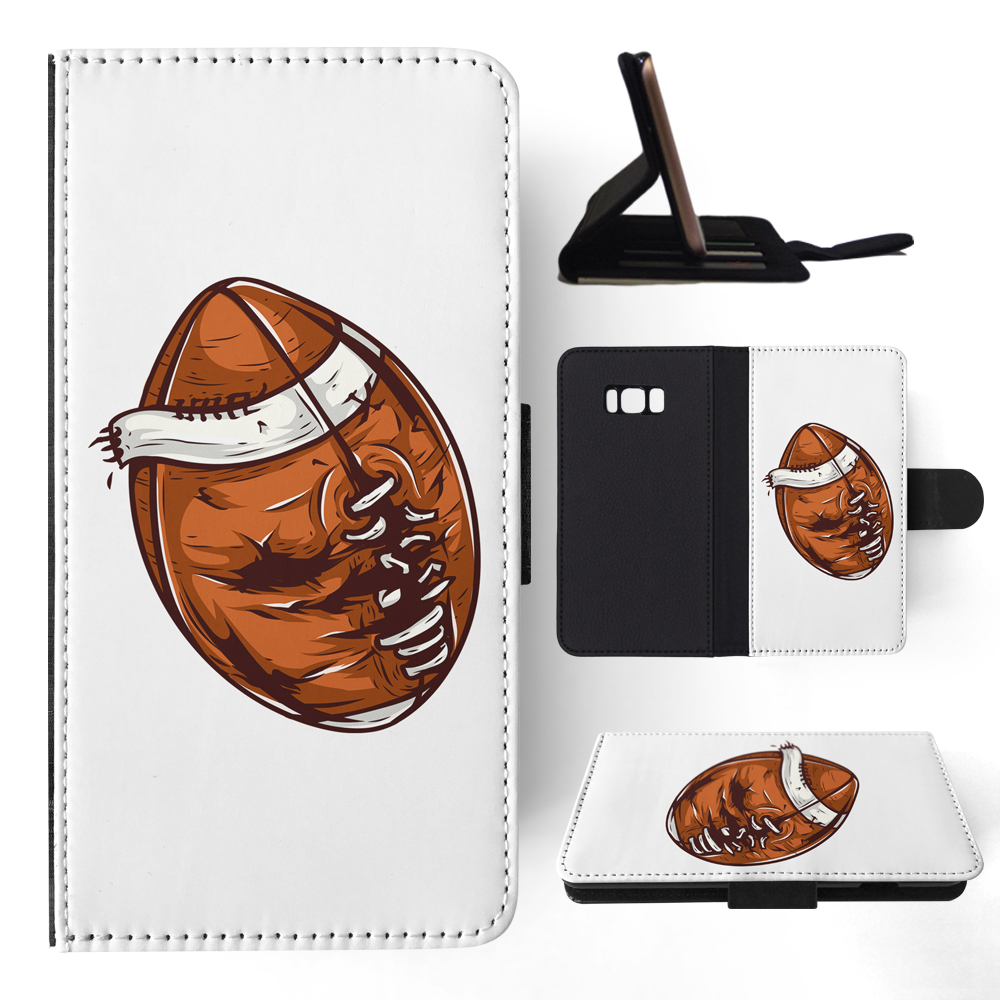 FLIP CASE FOR SAMSUNG GALAXY|AMERICAN FOOTBALL WITH FACE 3 - Picture 101 of 120