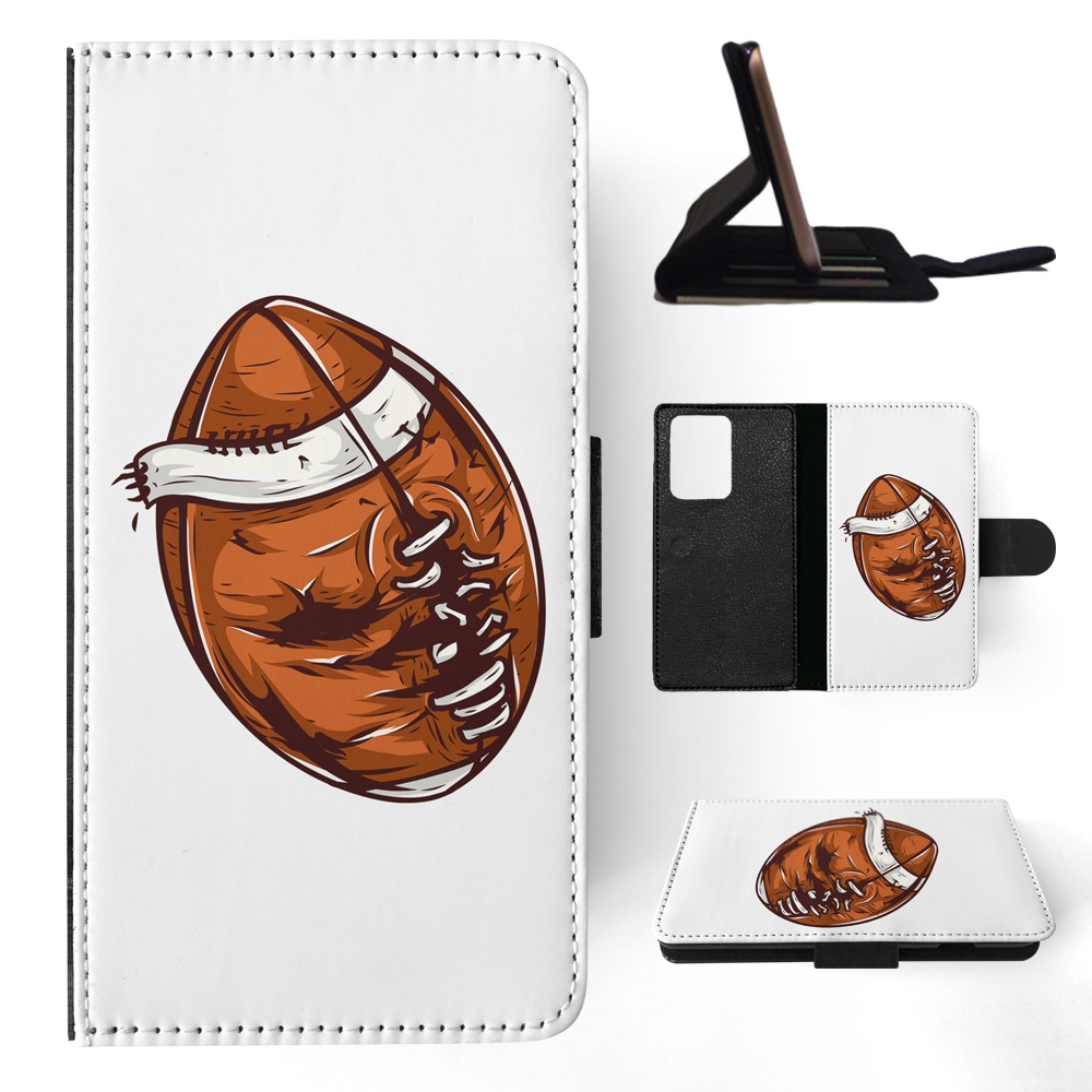 FLIP CASE FOR SAMSUNG GALAXY|AMERICAN FOOTBALL WITH FACE 3 - Picture 66 of 120