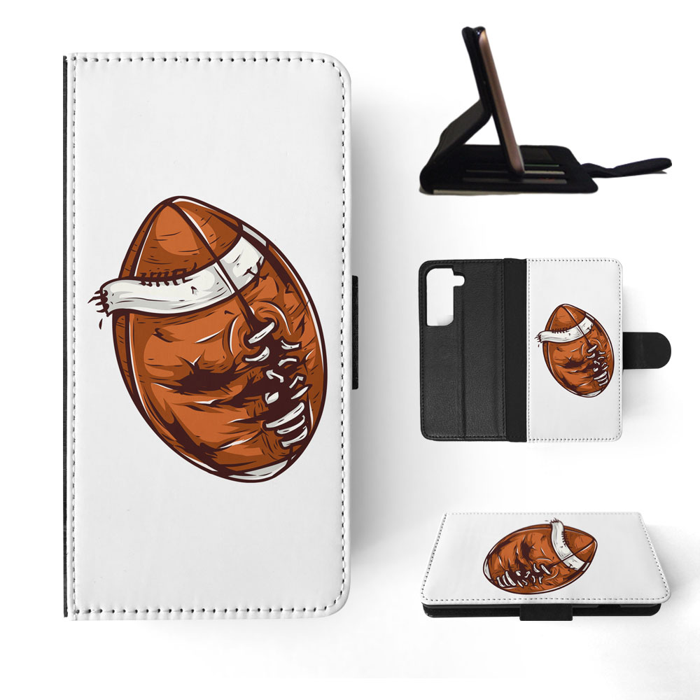 FLIP CASE FOR SAMSUNG GALAXY|AMERICAN FOOTBALL WITH FACE 3 - Picture 46 of 120