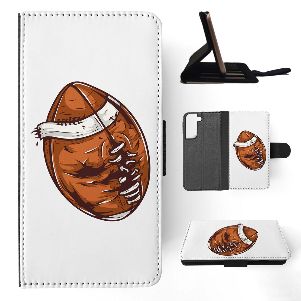 FLIP CASE FOR SAMSUNG GALAXY|AMERICAN FOOTBALL WITH FACE 3 - Picture 41 of 120