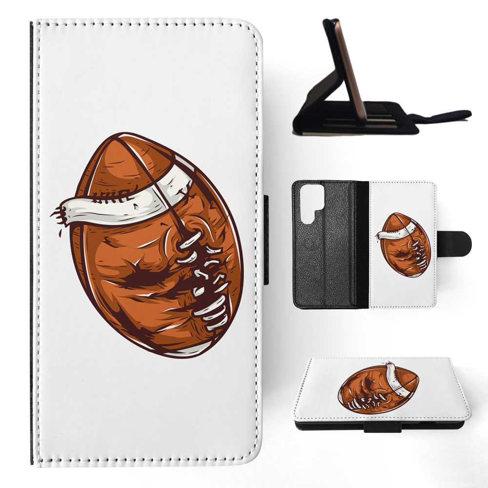 FLIP CASE FOR SAMSUNG GALAXY|AMERICAN FOOTBALL WITH FACE 3 - Picture 36 of 120