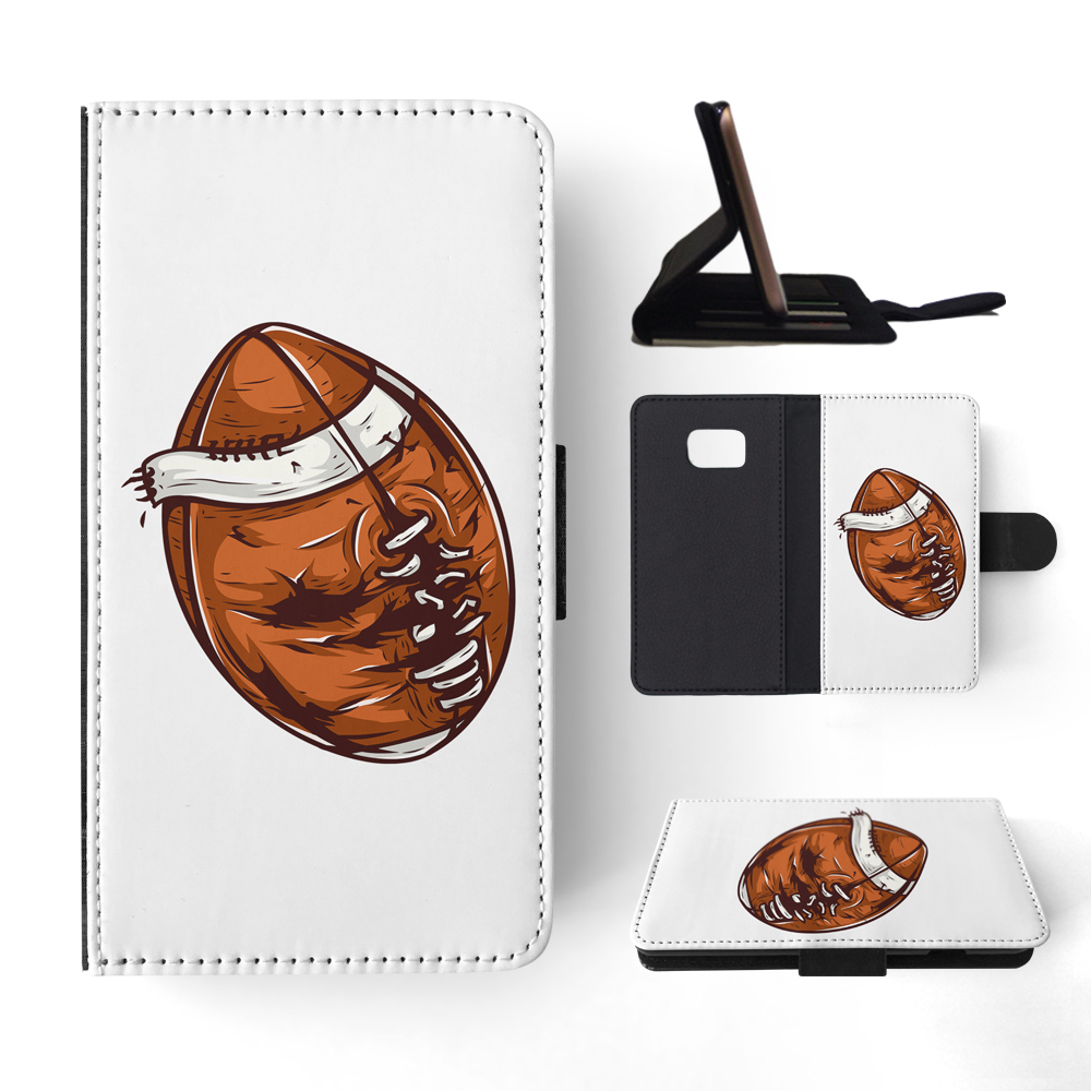 FLIP CASE FOR SAMSUNG GALAXY|AMERICAN FOOTBALL WITH FACE 3 - Picture 116 of 120