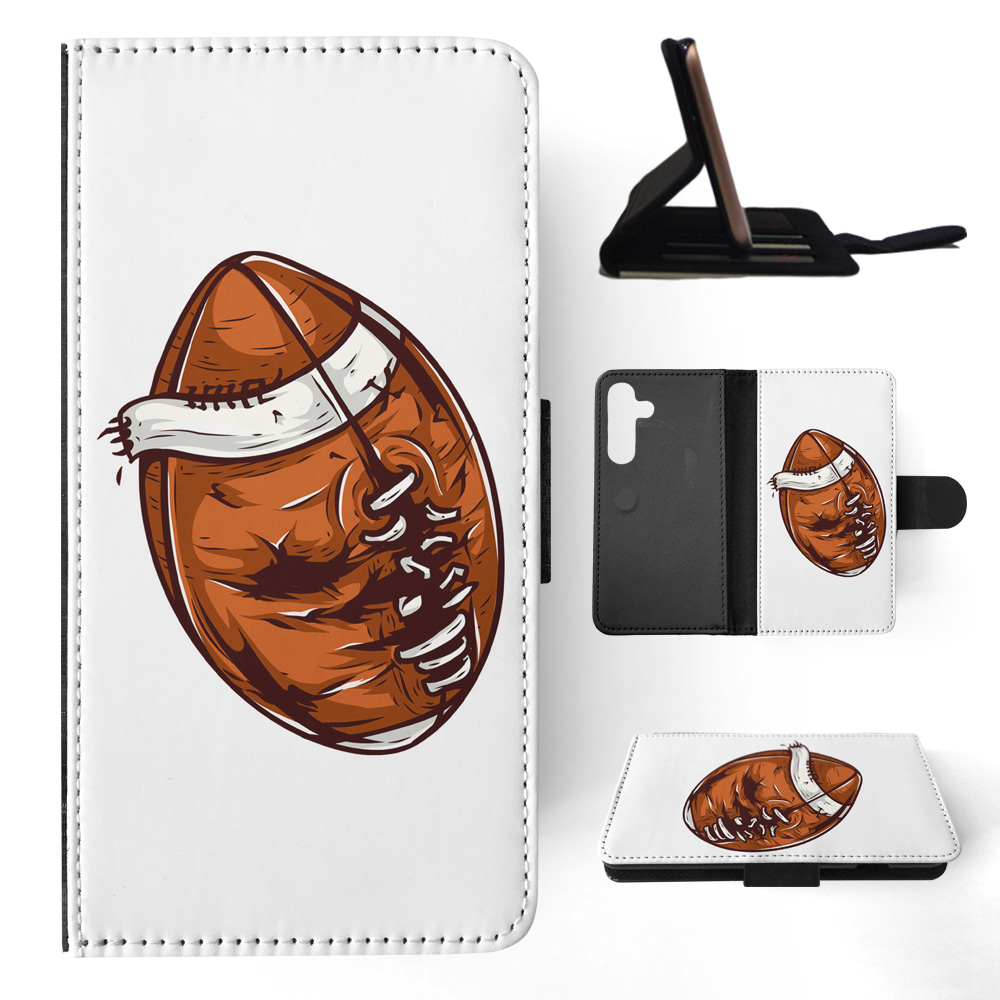 FLIP CASE FOR SAMSUNG GALAXY|AMERICAN FOOTBALL WITH FACE 3 - Picture 16 of 120