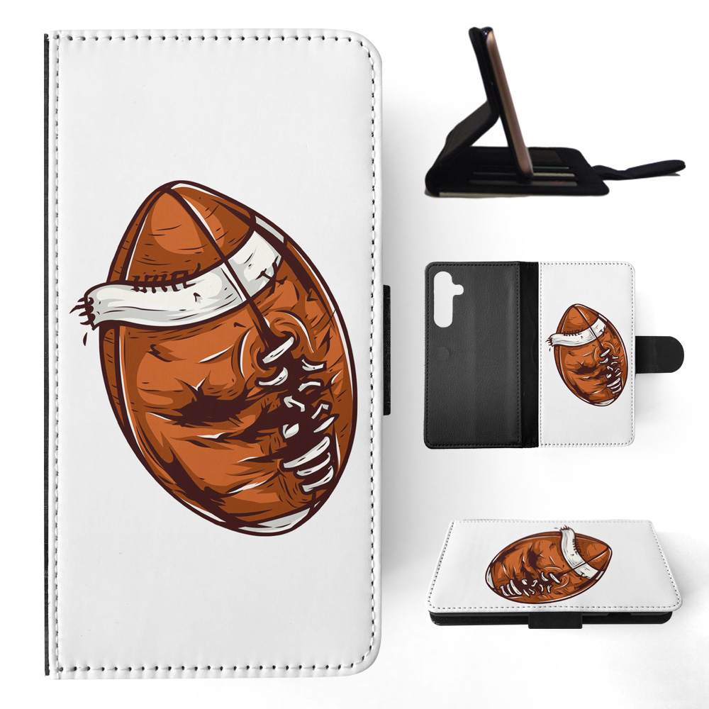 FLIP CASE FOR SAMSUNG GALAXY|AMERICAN FOOTBALL WITH FACE 3 - Picture 11 of 120
