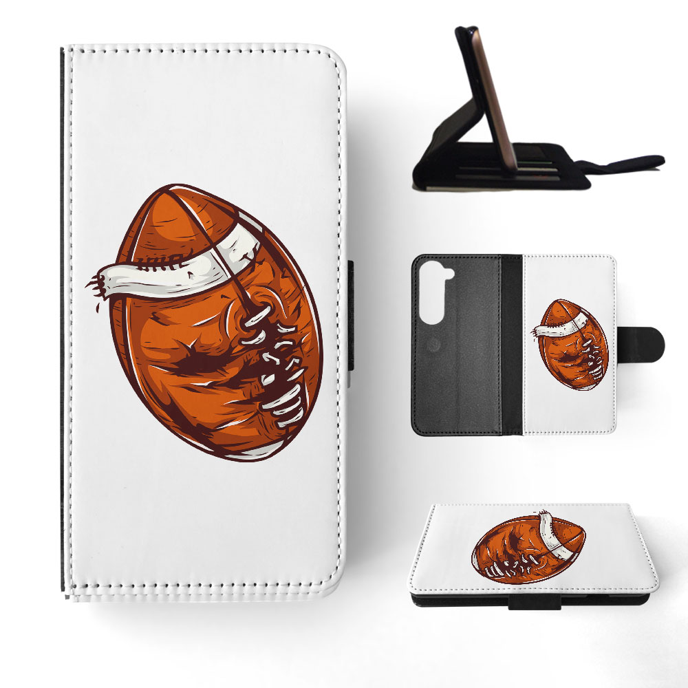 FLIP CASE FOR SAMSUNG GALAXY|AMERICAN FOOTBALL WITH FACE 3 - Picture 31 of 120
