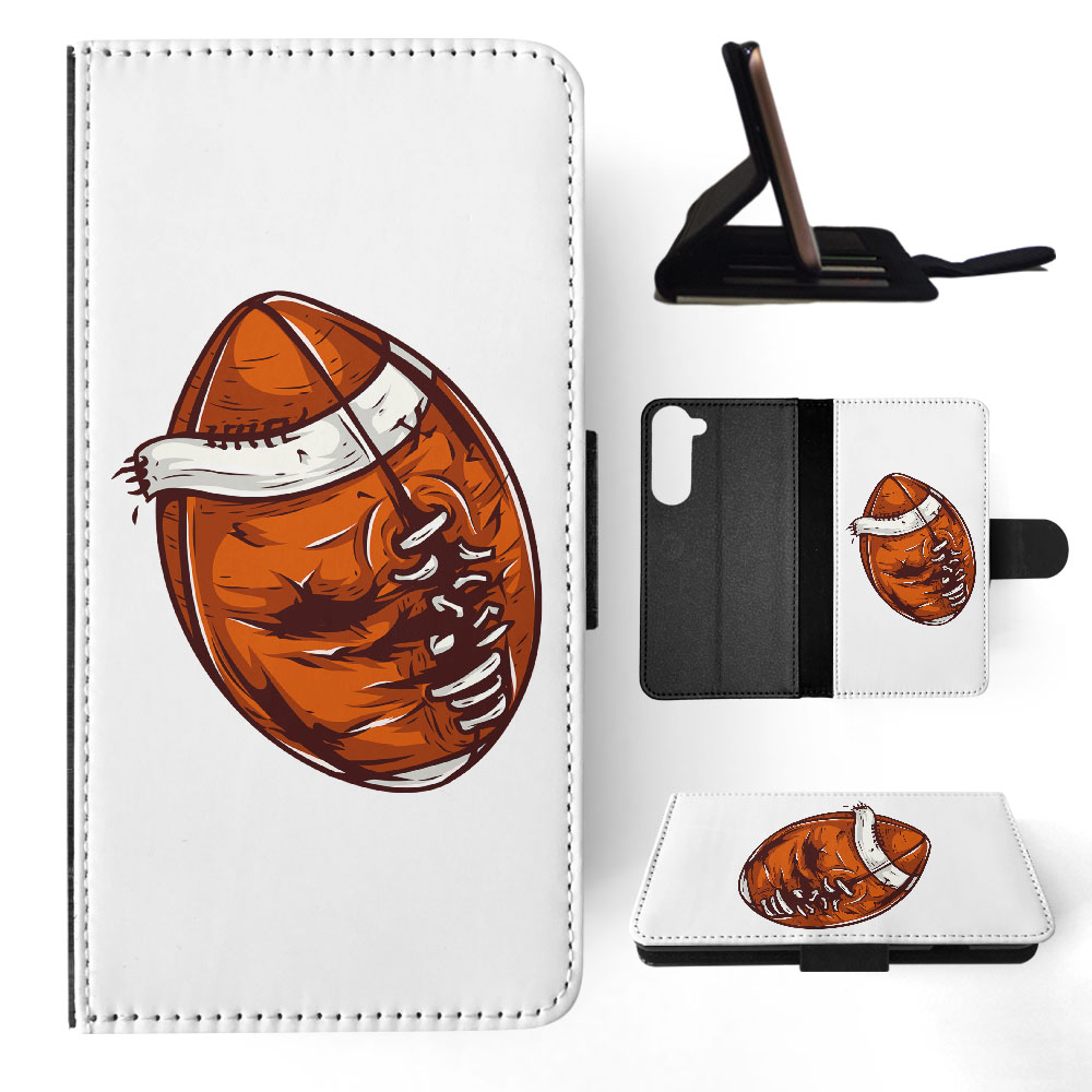 FLIP CASE FOR SAMSUNG GALAXY|AMERICAN FOOTBALL WITH FACE 3 - Picture 26 of 120