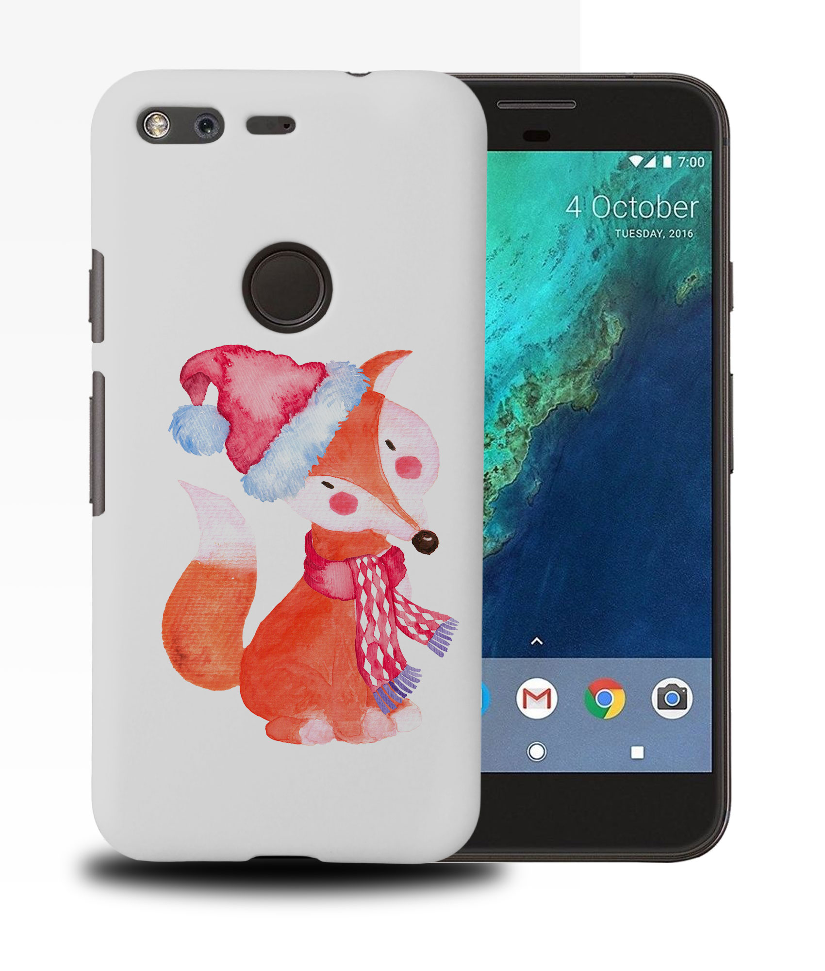 CASE COVER FOR GOOGLE PIXEL|WATERCOLOR FOX CHRISTMAS 1 - Picture 11 of 11