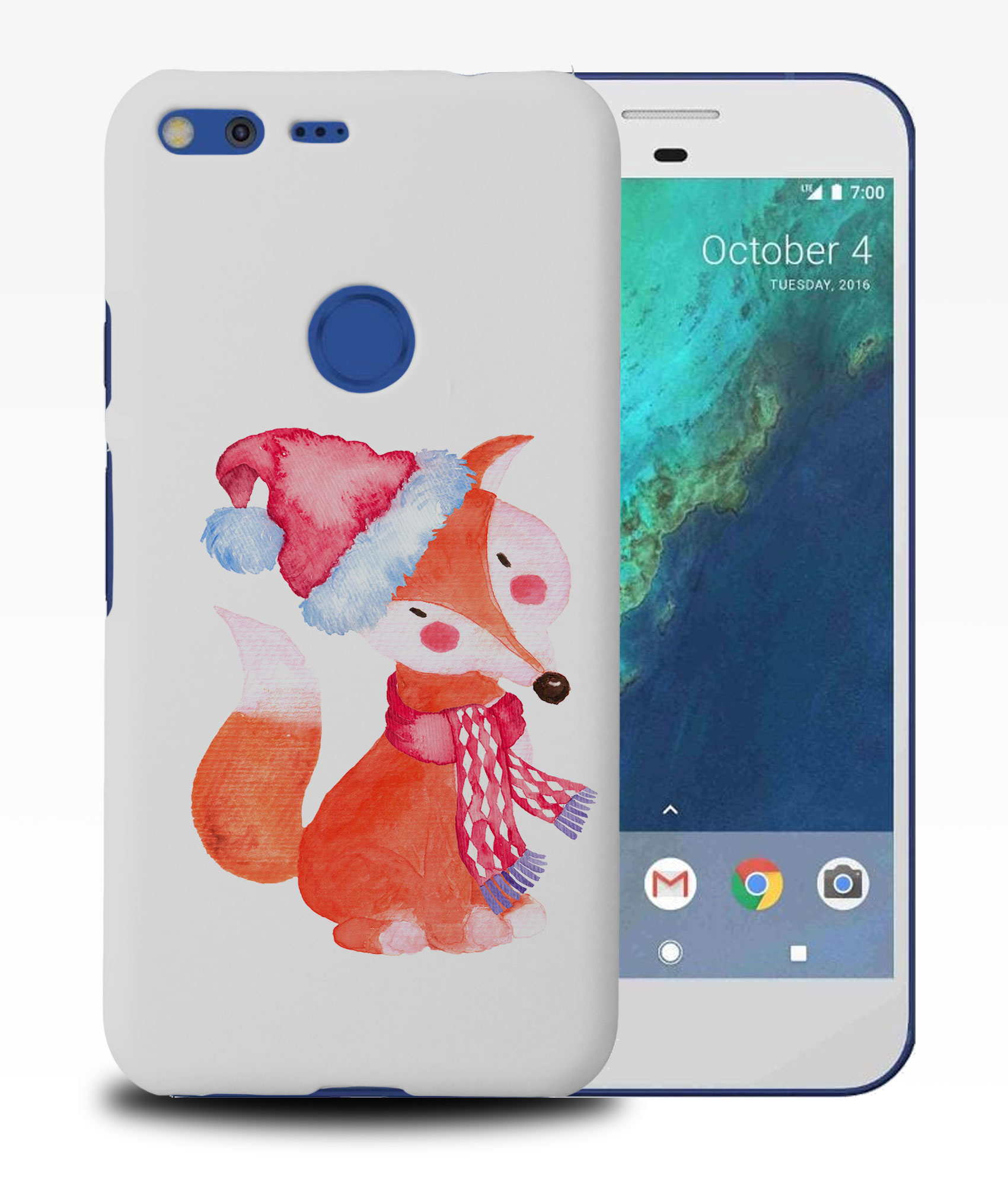CASE COVER FOR GOOGLE PIXEL|WATERCOLOR FOX CHRISTMAS 1 - Picture 10 of 11