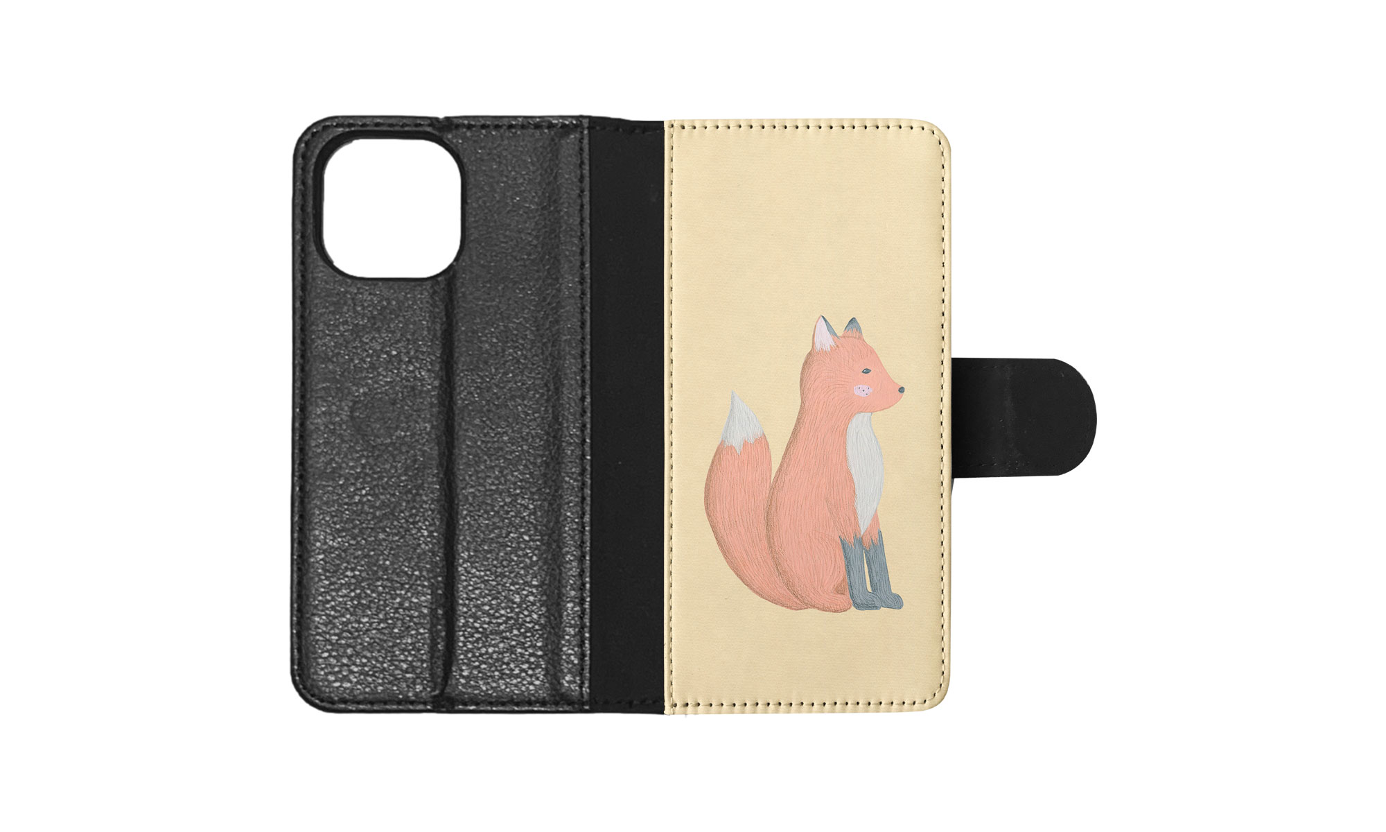 FLIP CASE FOR APPLE IPHONE|FOX SKETCH ART 1 - Picture 84 of 193