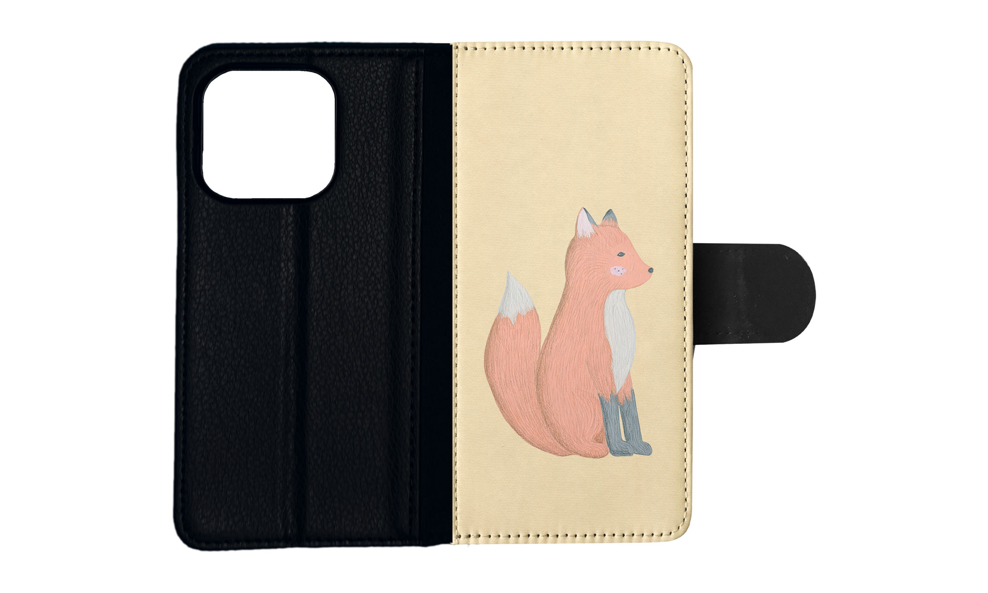 FLIP CASE FOR APPLE IPHONE|FOX SKETCH ART 1 - Picture 74 of 193