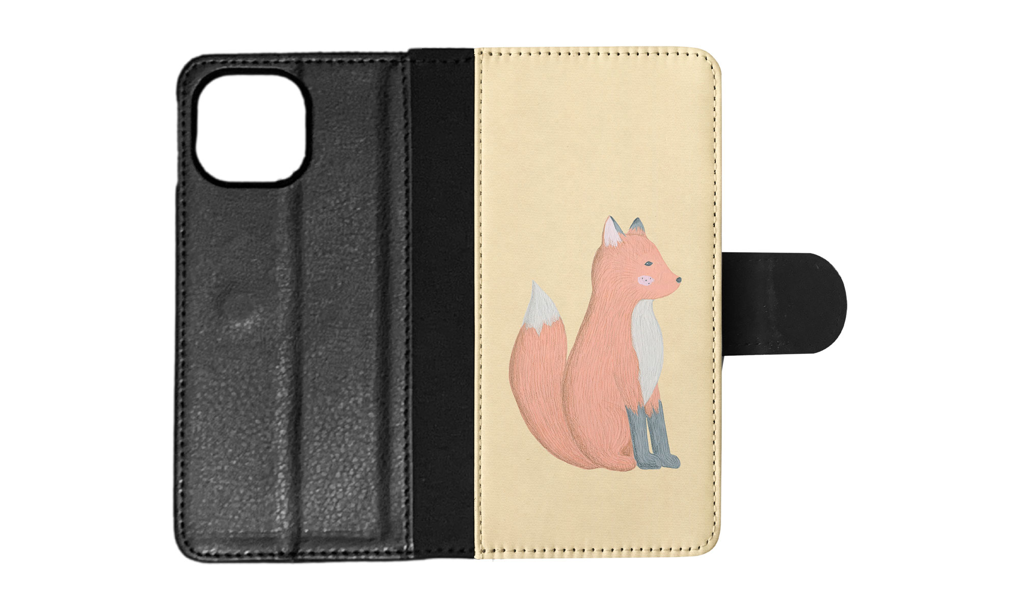 FLIP CASE FOR APPLE IPHONE|FOX SKETCH ART 1 - Picture 64 of 193