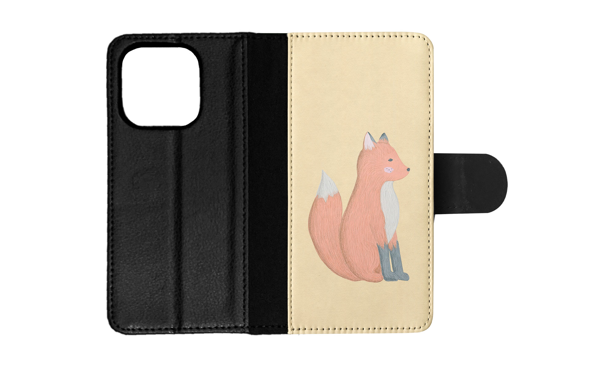 FLIP CASE FOR APPLE IPHONE|FOX SKETCH ART 1 - Picture 54 of 193