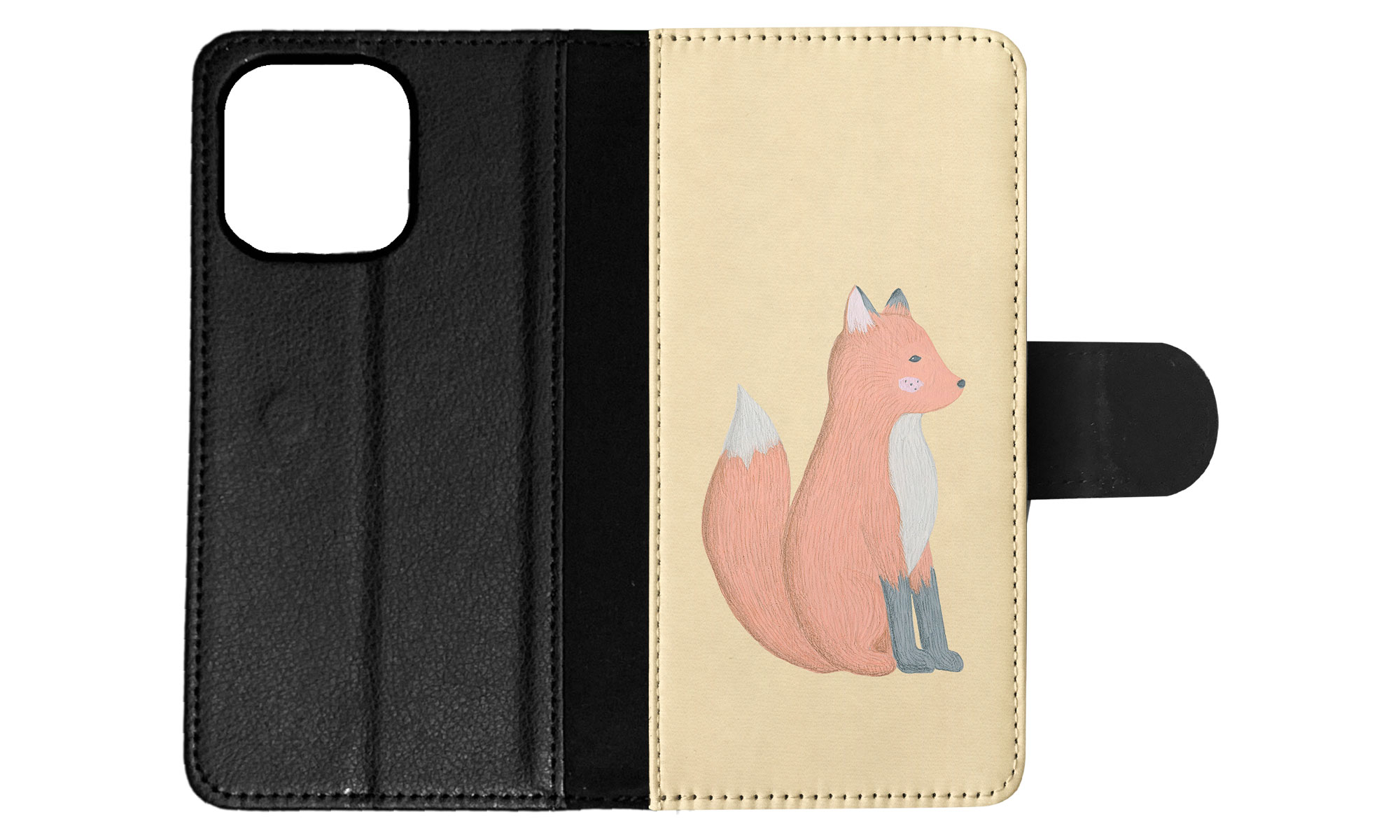 FLIP CASE FOR APPLE IPHONE|FOX SKETCH ART 1 - Picture 49 of 193