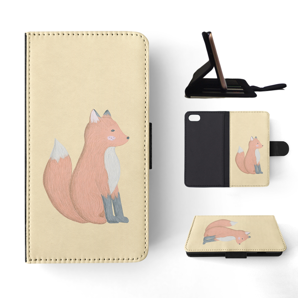 FLIP CASE FOR APPLE IPHONE|FOX SKETCH ART 1 - Picture 134 of 193
