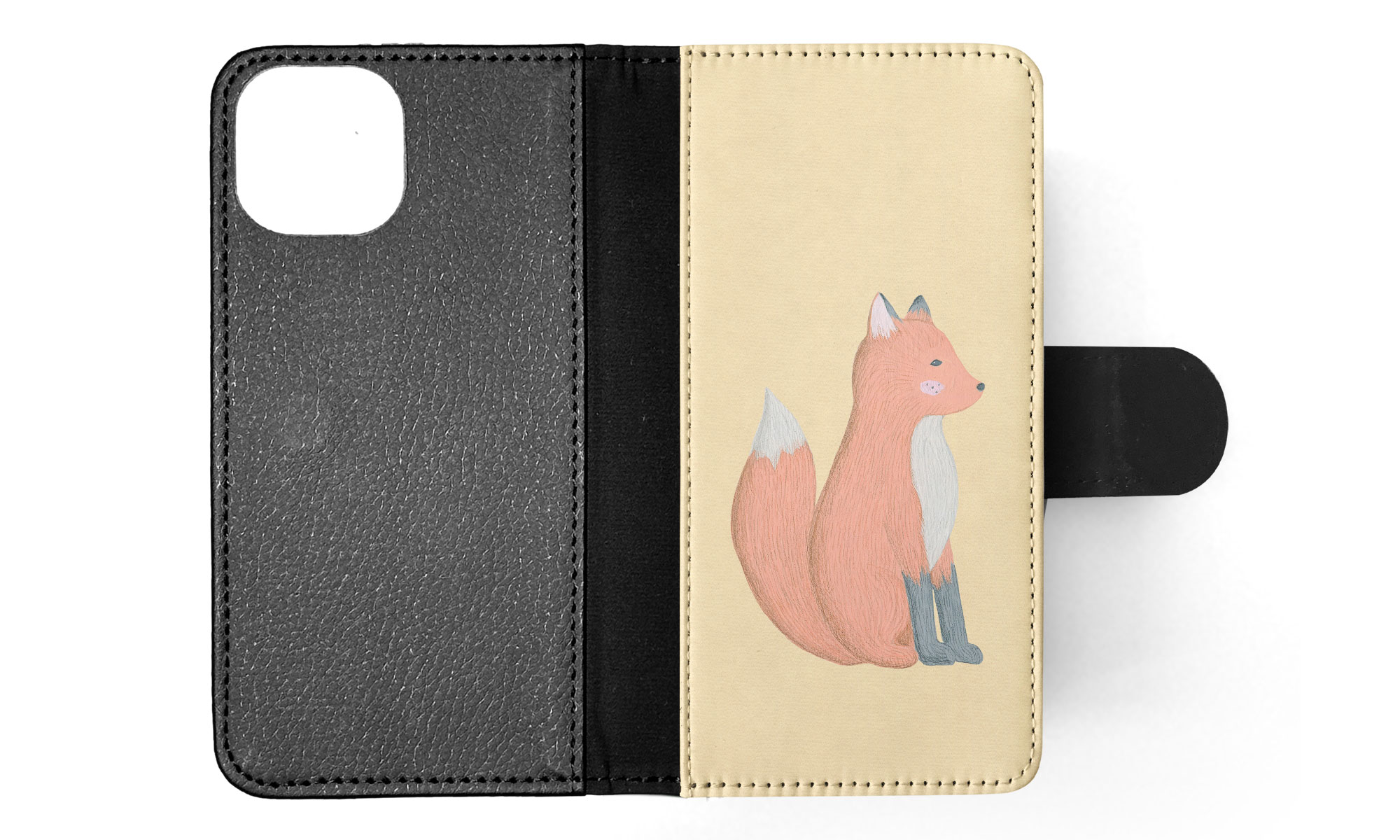 FLIP CASE FOR APPLE IPHONE|FOX SKETCH ART 1 - Picture 44 of 193