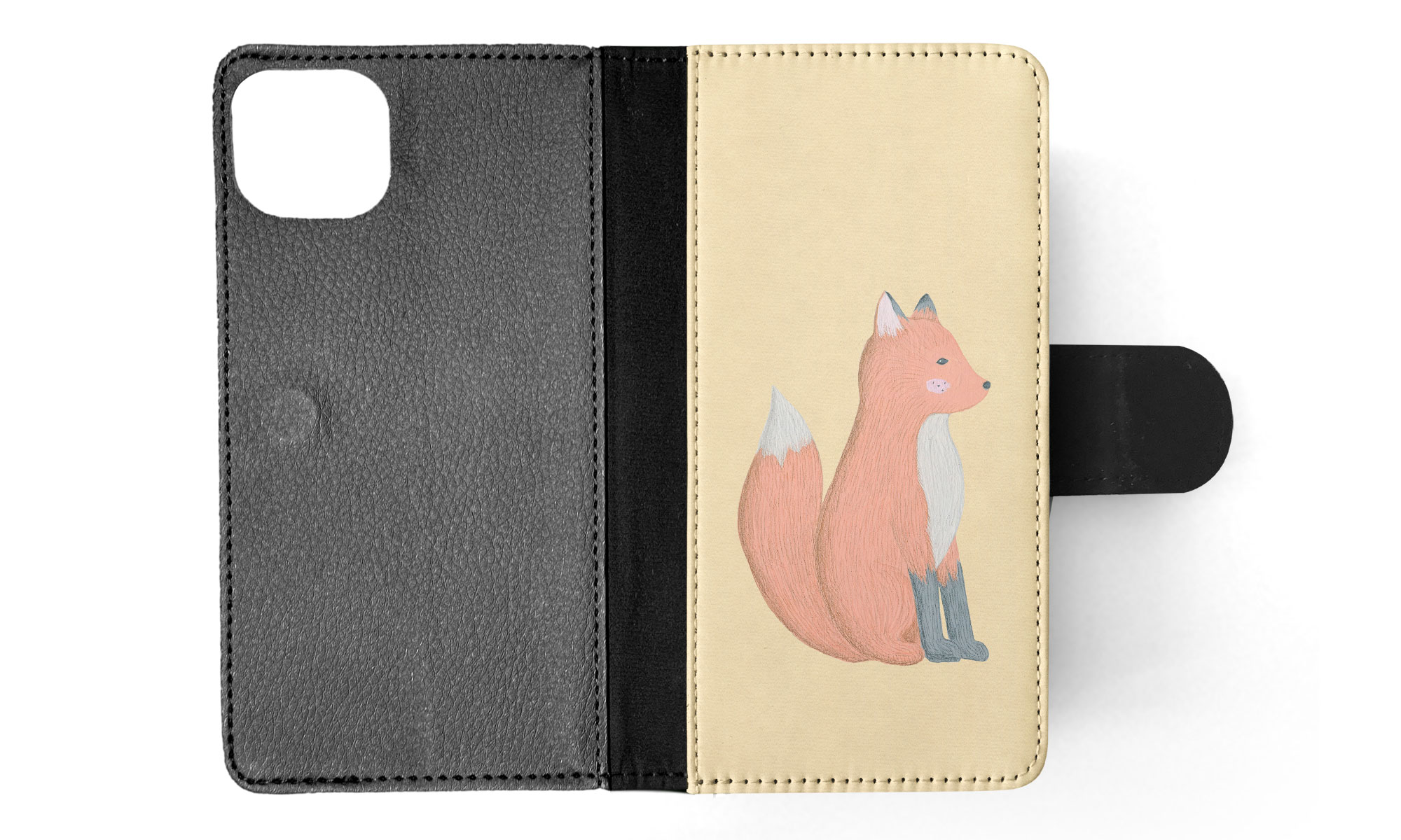 FLIP CASE FOR APPLE IPHONE|FOX SKETCH ART 1 - Picture 39 of 193