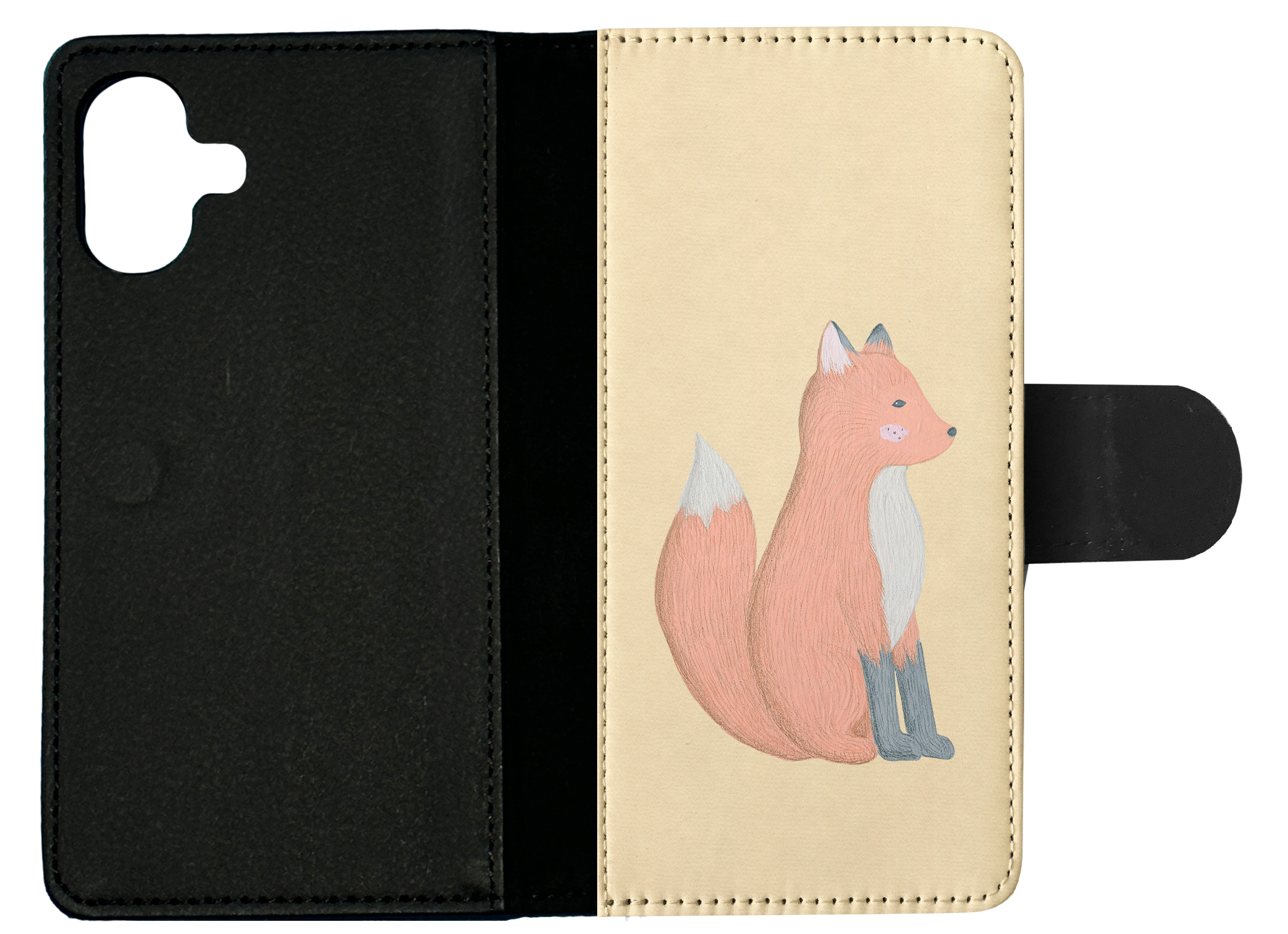 FLIP CASE FOR APPLE IPHONE|FOX SKETCH ART 1 - Picture 19 of 193